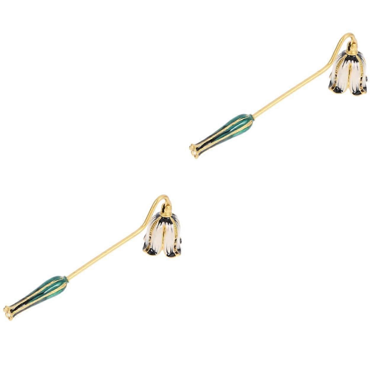 Retro candle snuffer with long handle Metal wick snuffer 14.70X3.70CMx2pcs