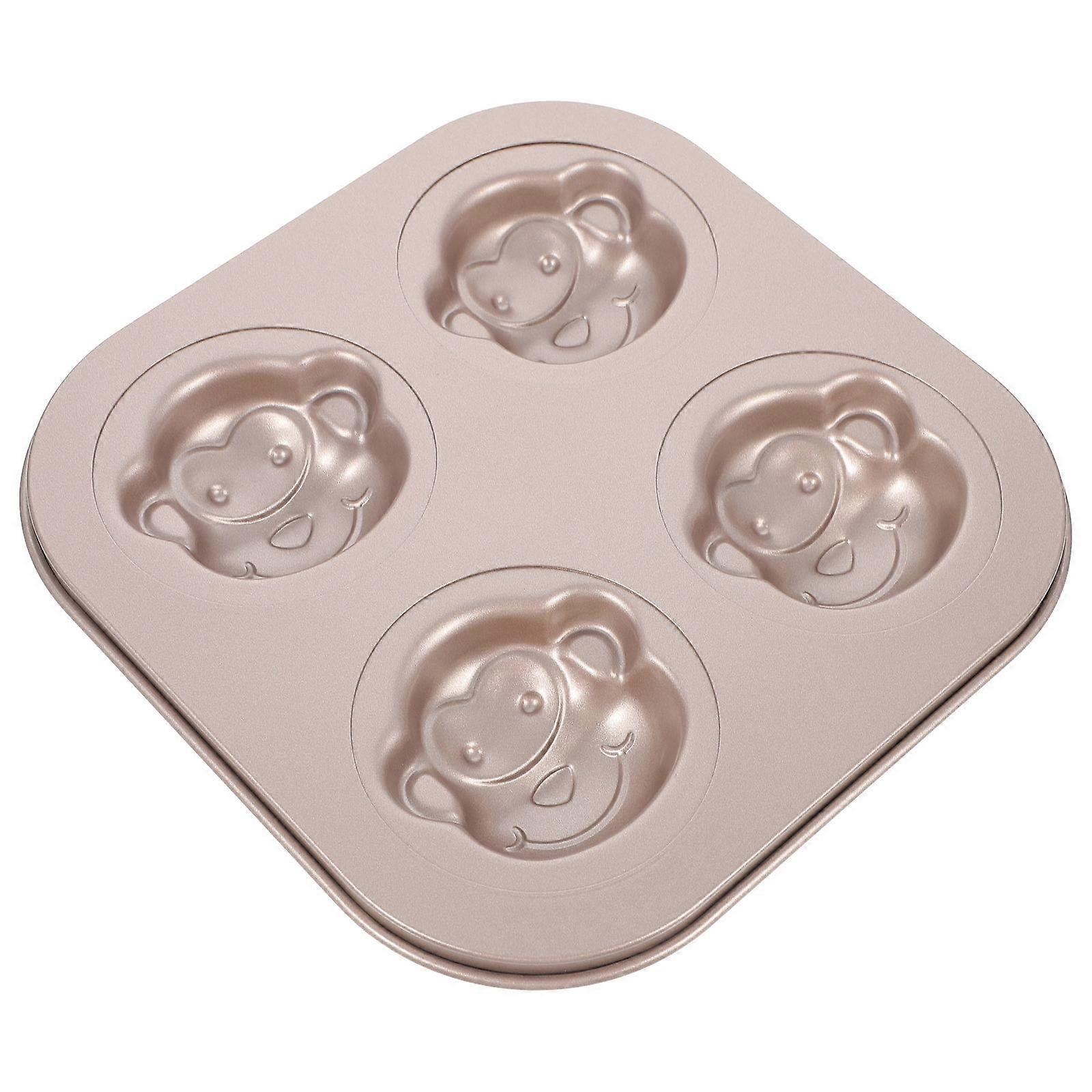 Cake Baking Mold Monkey Shape Non Stick Home Baking 4Pcs