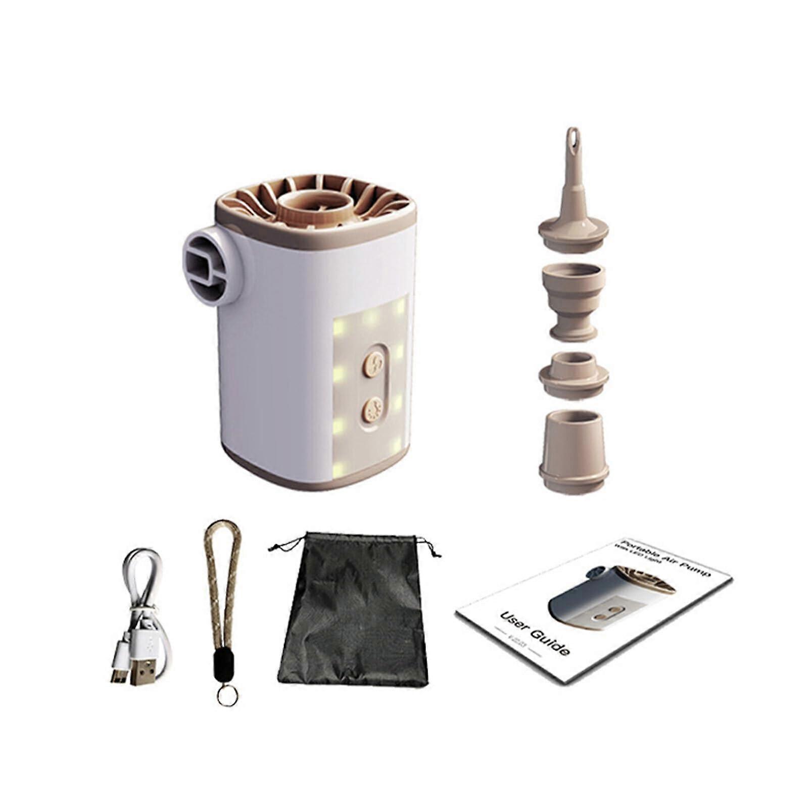 Efficient Pump For Camping - 2-In-1 LED Light Air Pump ABS Outdoor Equipment Type 1 & Type+1