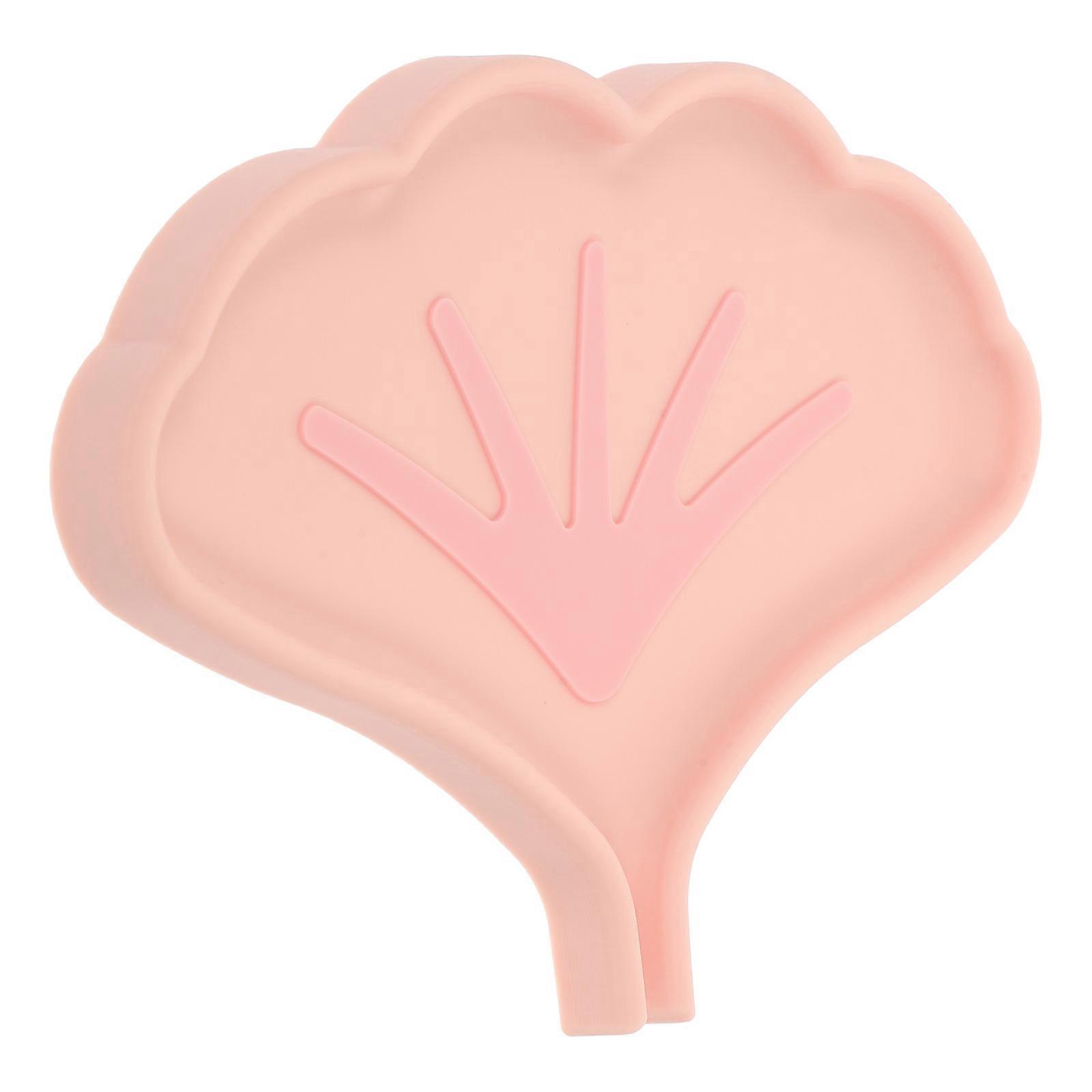 Anti-slip Soap Holder Ginkgo Leaf Soap Tray Pink 16.10X10.80X1.20CM Prevent Soap from Slipping 1Pack