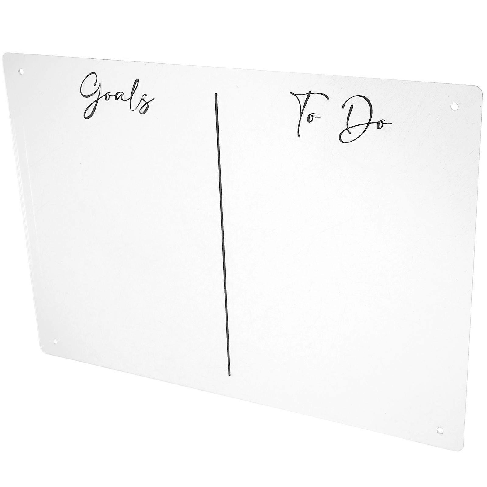Task List White Board Transparent Magnetic Board For School Students 1Pack