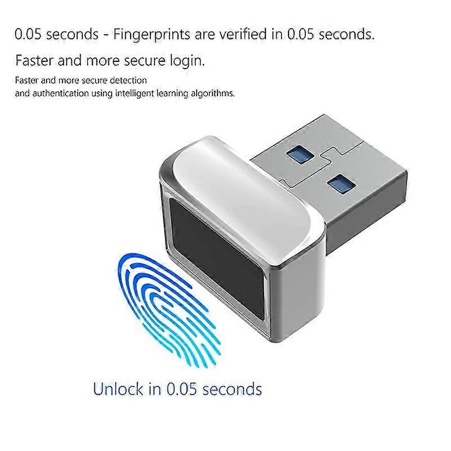 USB Fingerprint Reader Module for Windows 7 10 11 Hello Biometric Scanner Padlock for Laptops PC Fin