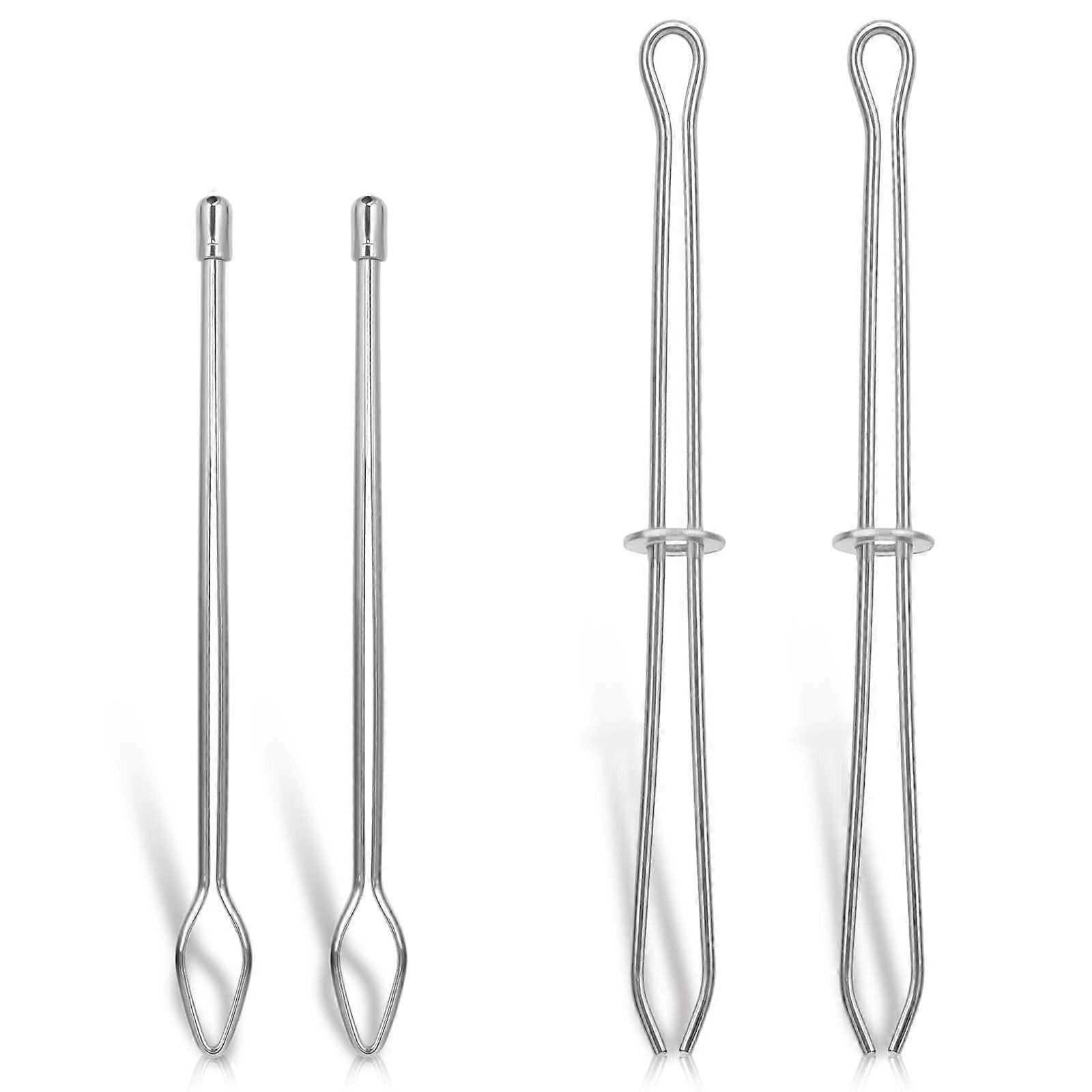 Threader Tweezer Pack of 4, Elastic Cord Steel Threader, Metal Drawstring