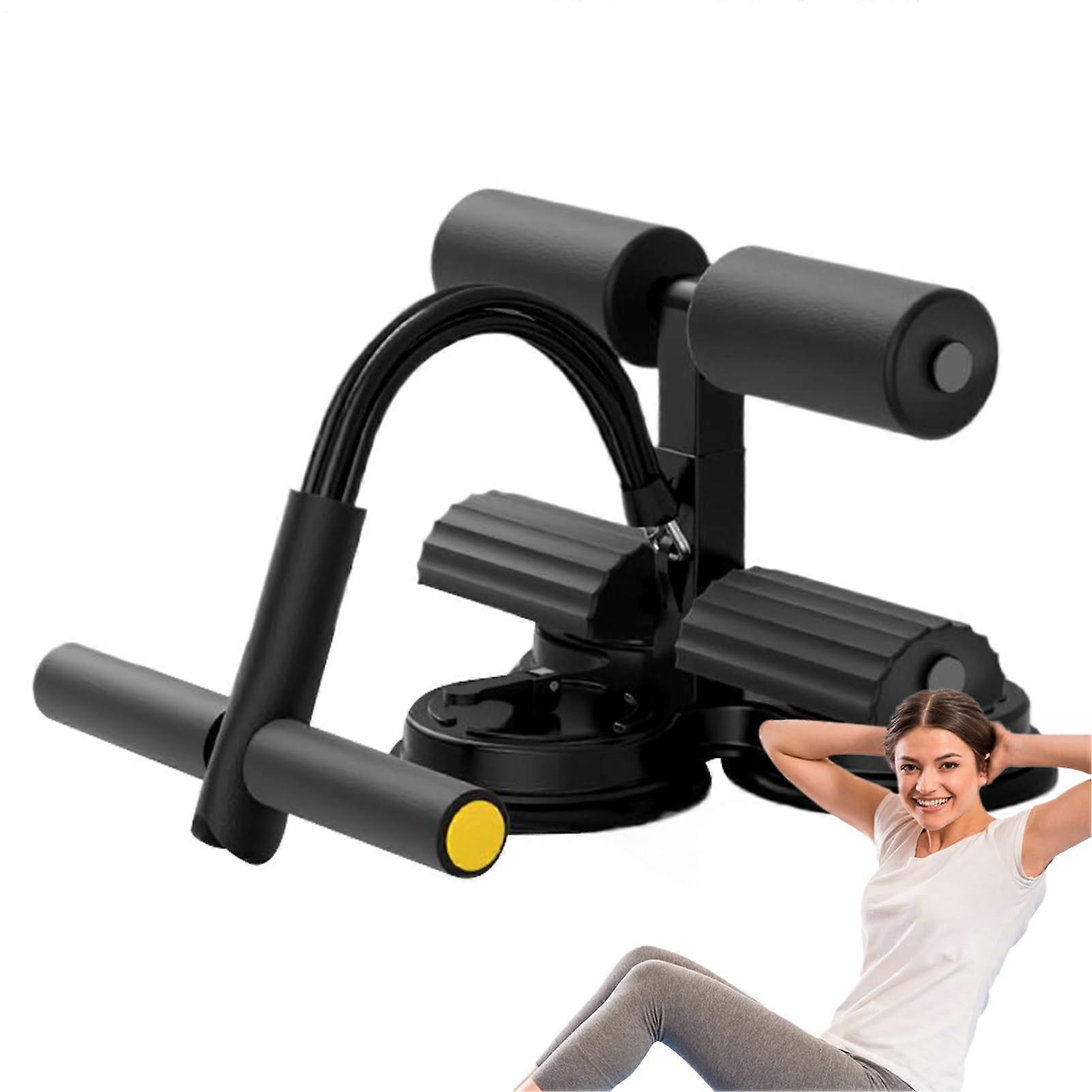 Compact ABS Training Tool for Core Strengthening with Multi-Angle Support Base and Resistance Bands - Home Fitness Equipment
