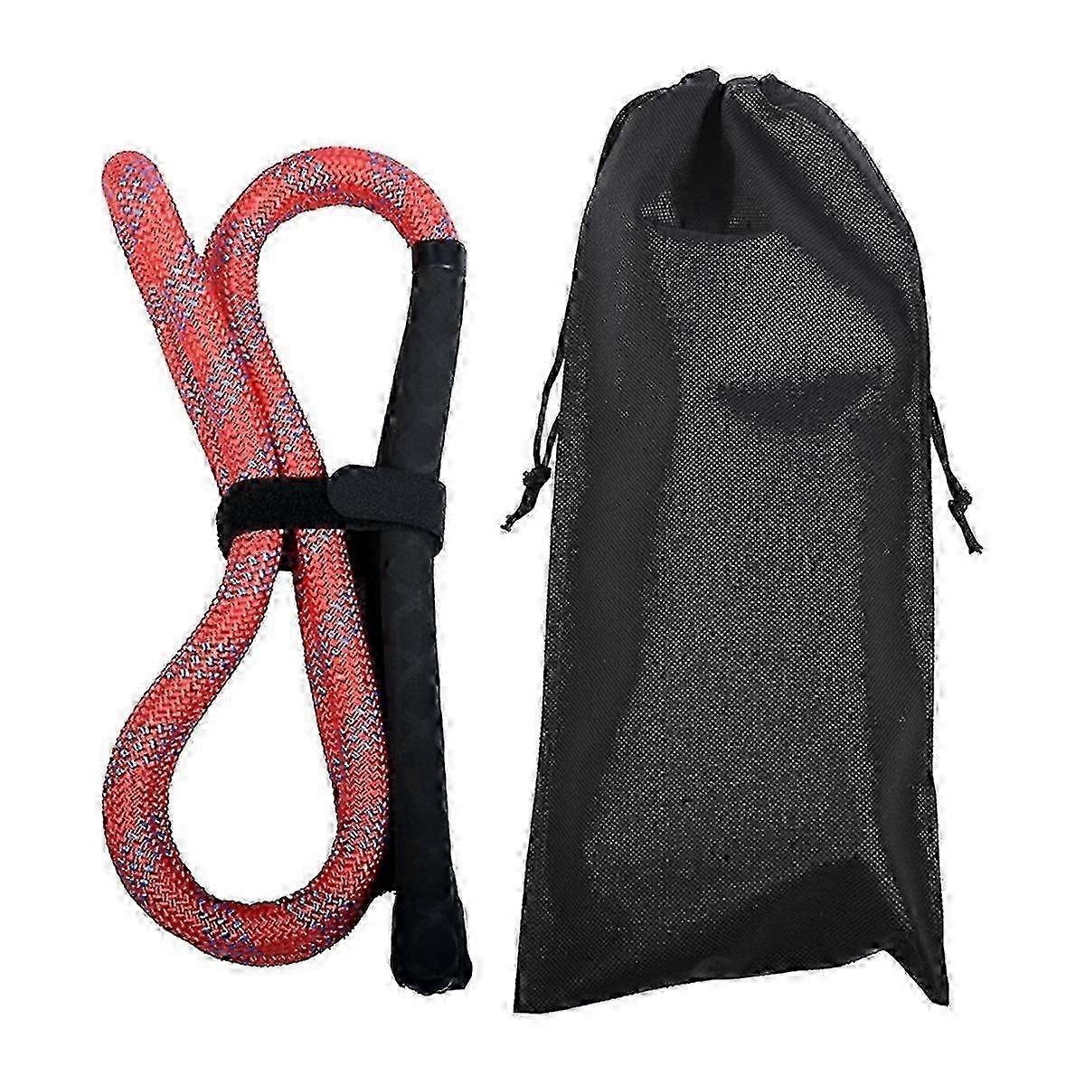 Golf Swing Trainer Rope, Portable Golf Practice Aid - Black/Red