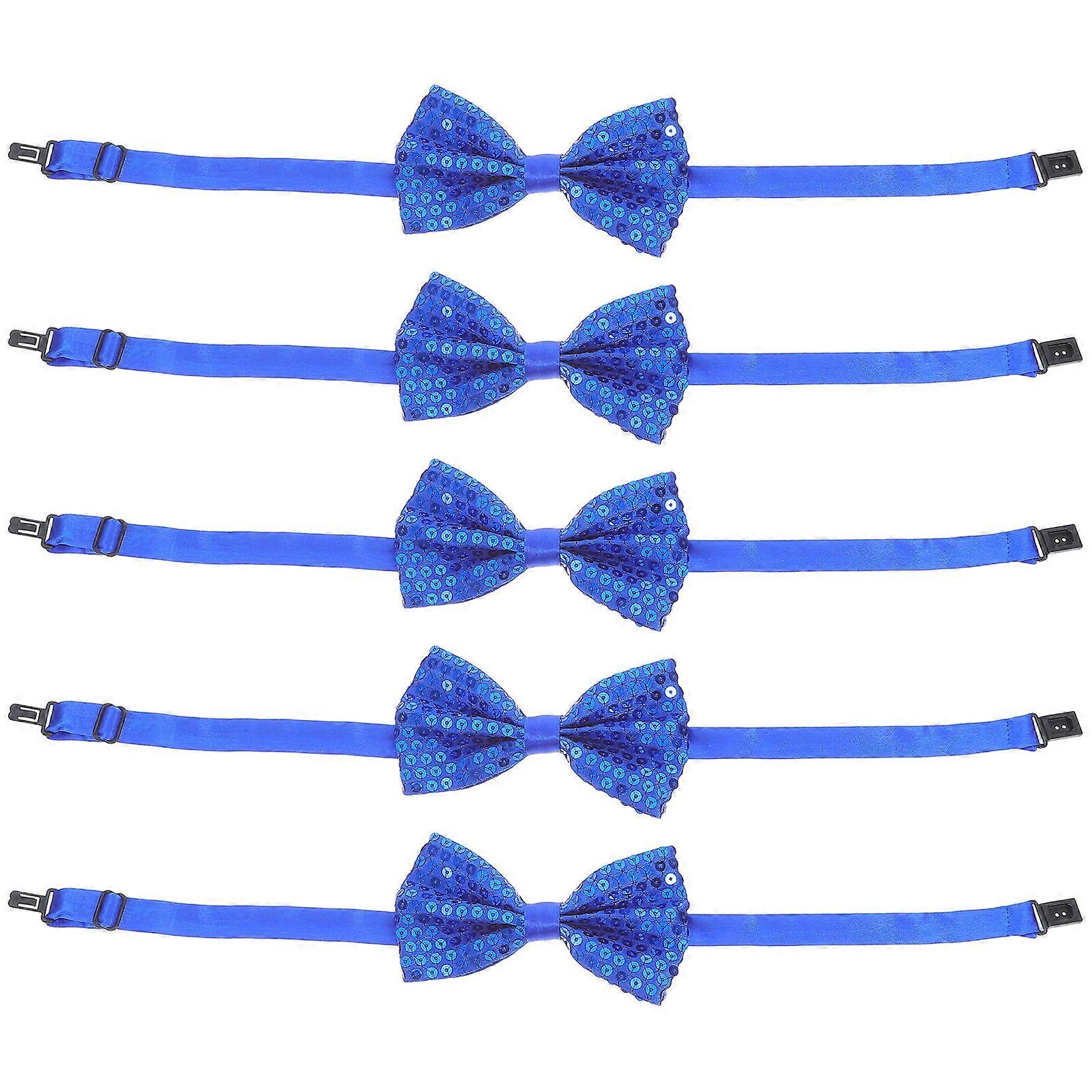 Childrens Bow Tie Pre-Tied Adjustable Bowties for Boys and Girls Shiny Style Stage Performance 5Pcs