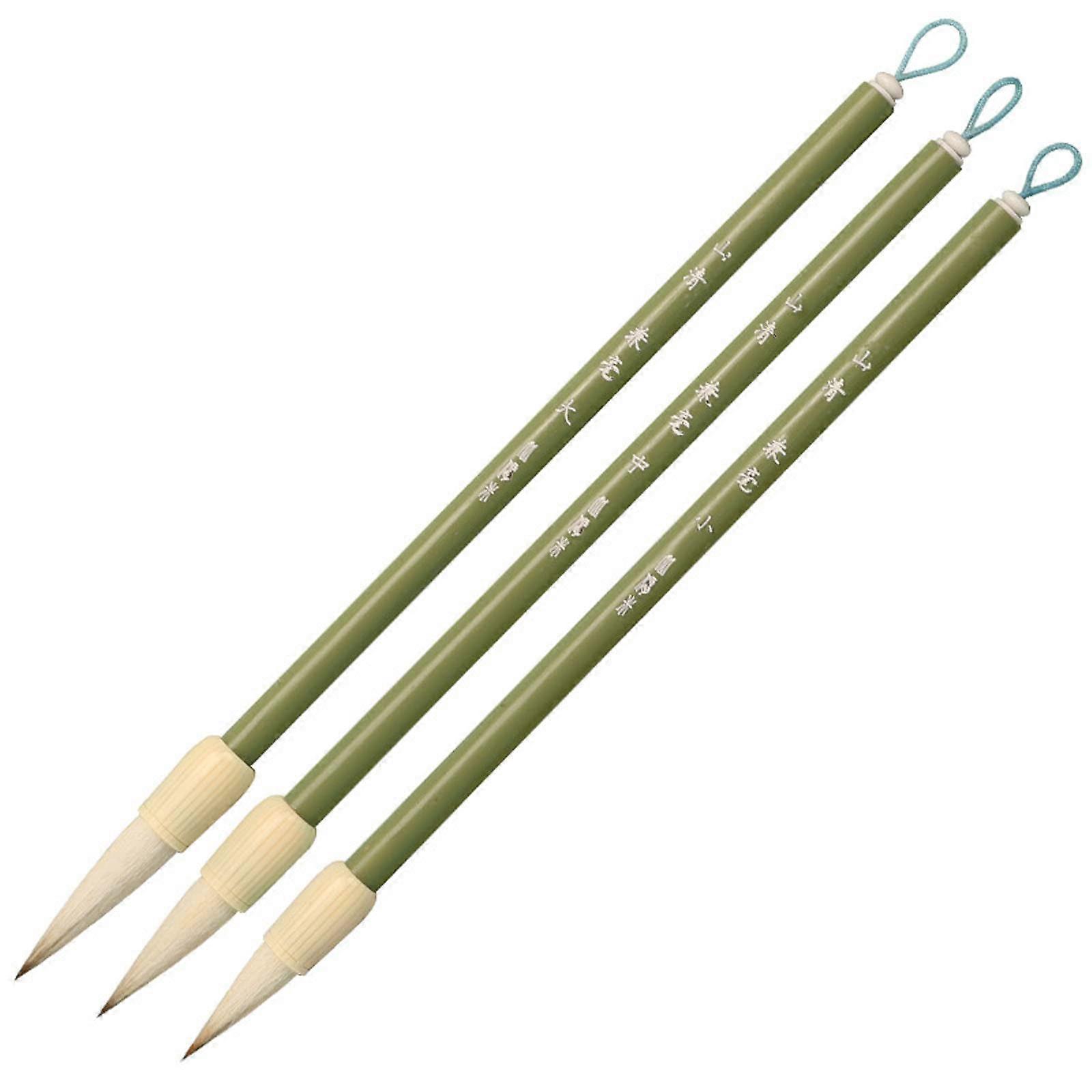 Chinese Calligraphy Brush Set - 3-Piece, Japanese-Style Brush Pens, Painting and Writing Brushes, Beginners