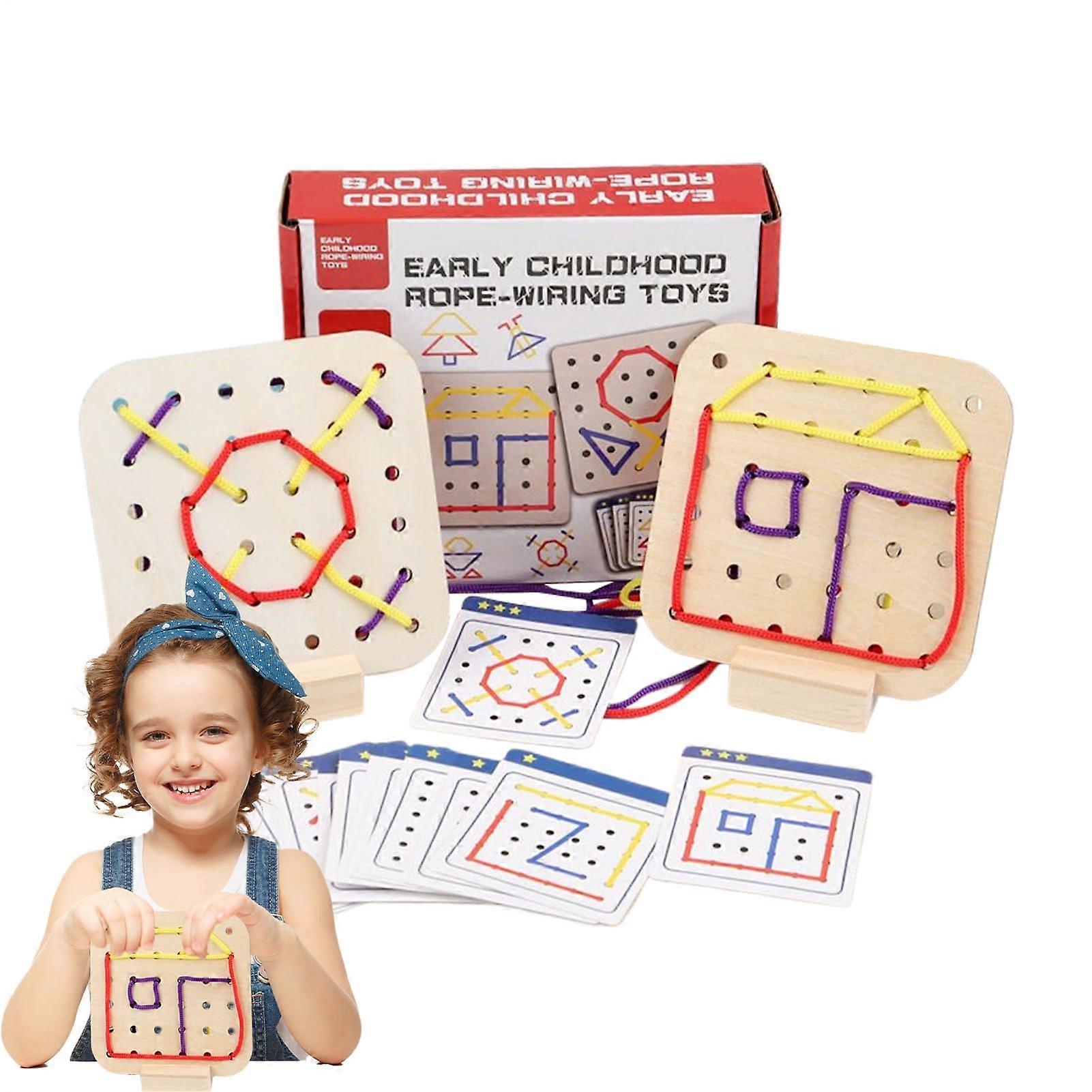Board for Children – Lacing Toy, Fine Motor Skill Builder, Preschool Learning Tool, Sensory Play Activity