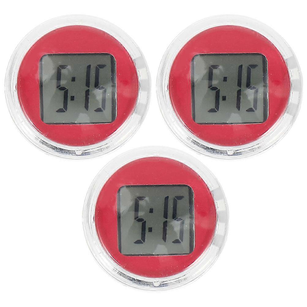 Waterproof Handlebar Clock Mini Motorcycle Clocks ABS Plastic for Motorcycle 3pcs