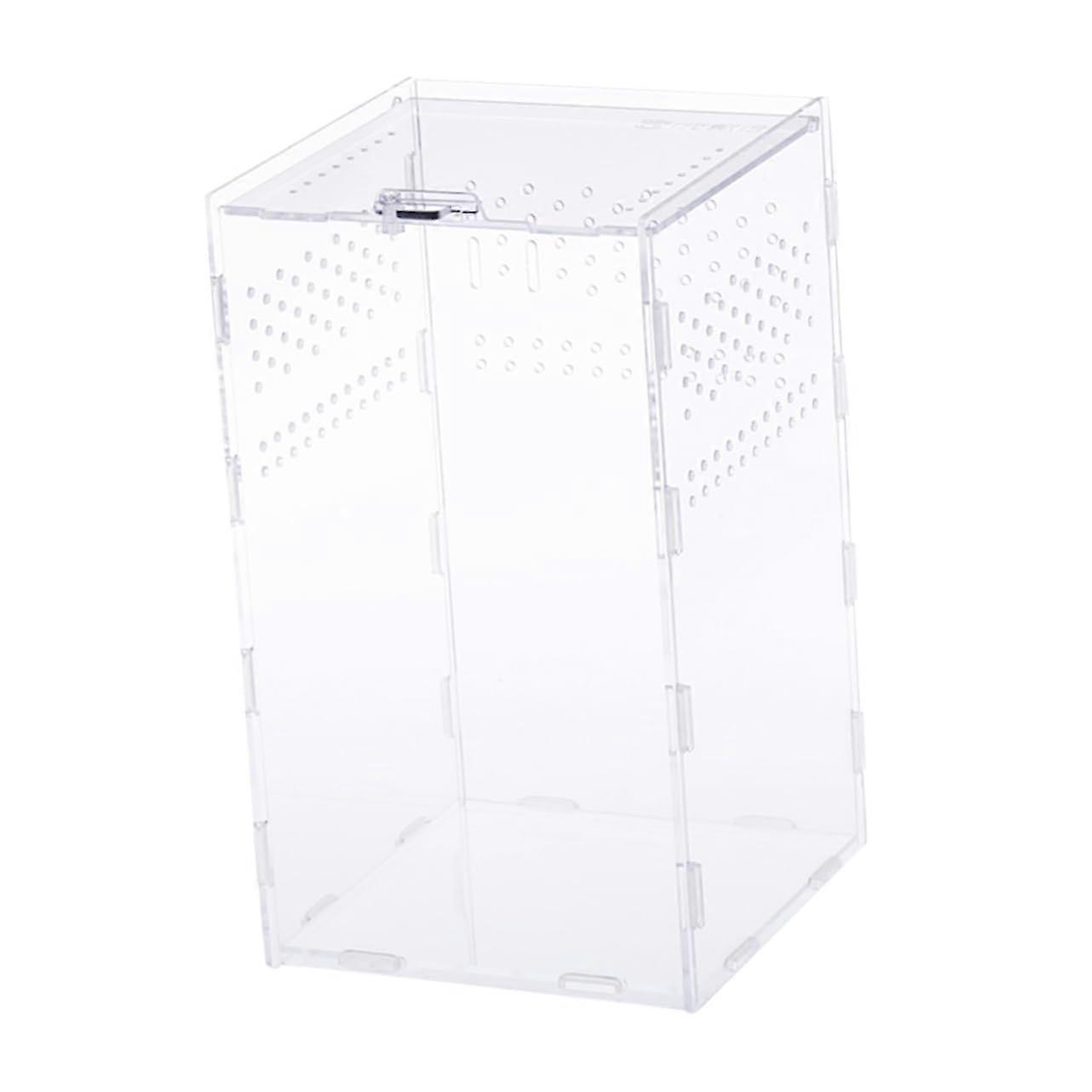 1 Set Transparent Food Box Cases for Snake Breeders Reptichip Tarantula Enclosure