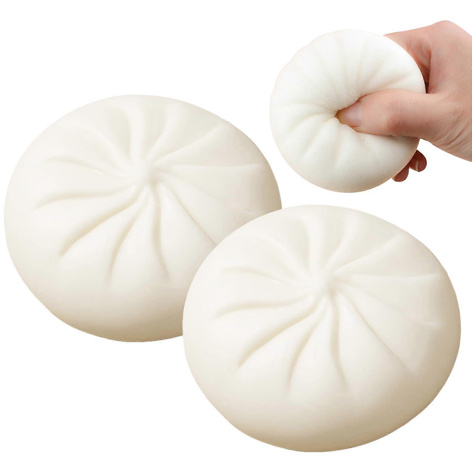 Pack of 2 Taba Squishy Dumplings Stress Balls Sensory Toy Dumplings Stress Relief Hand Toy Stretchy Desk Toy Suitable for All Types of People