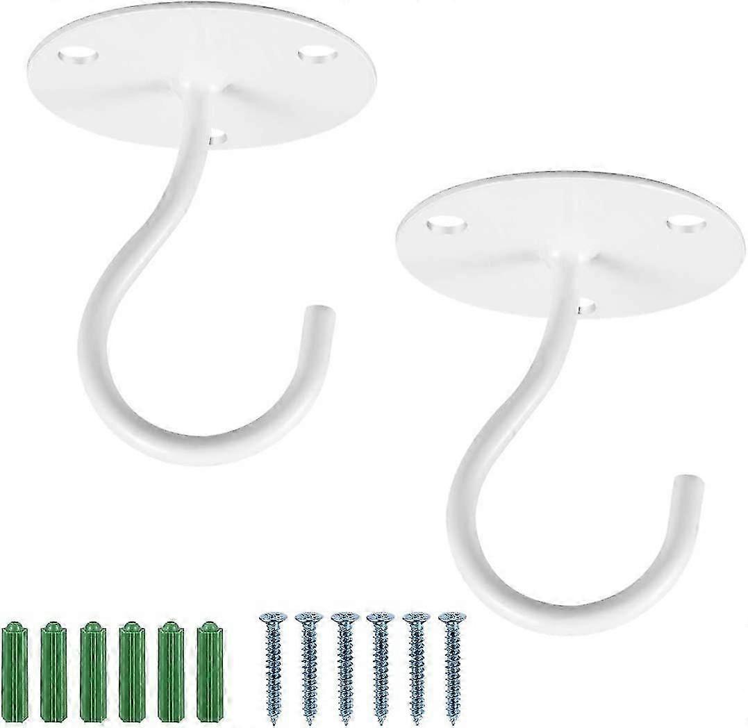 2PCS Ceiling Hook for Hanging Plants Heavy Duty Wall Mount Screw in Ceiling Hook