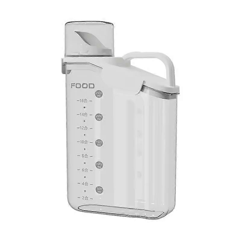 Plastic Sealed Grains Container Dry Food Storage Bin with Measuring Cup Pouring Spout