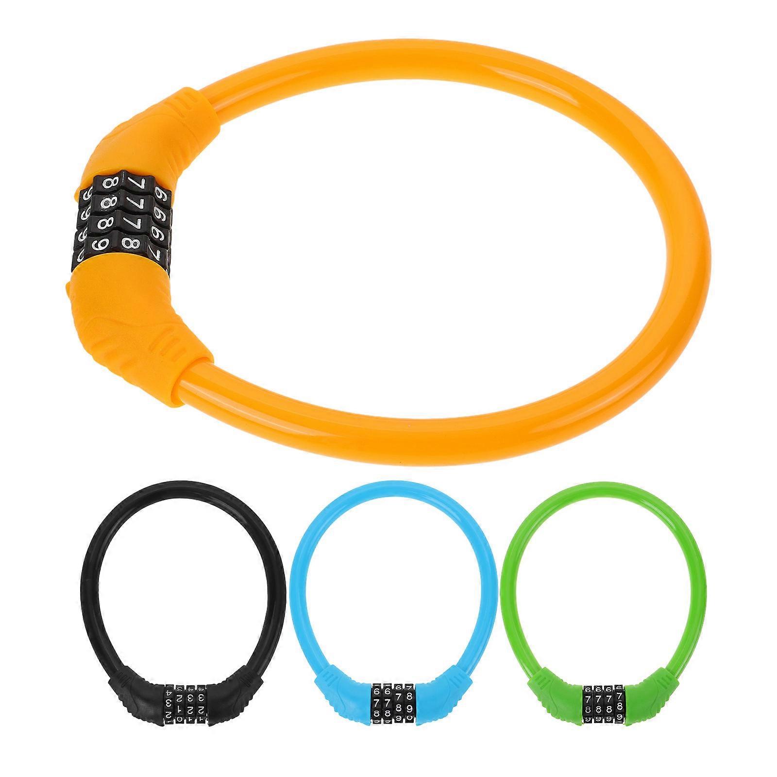 Bike Chain Lock Steel Cable Password Lock Securing Helmet And Beach Bag 4Pcs