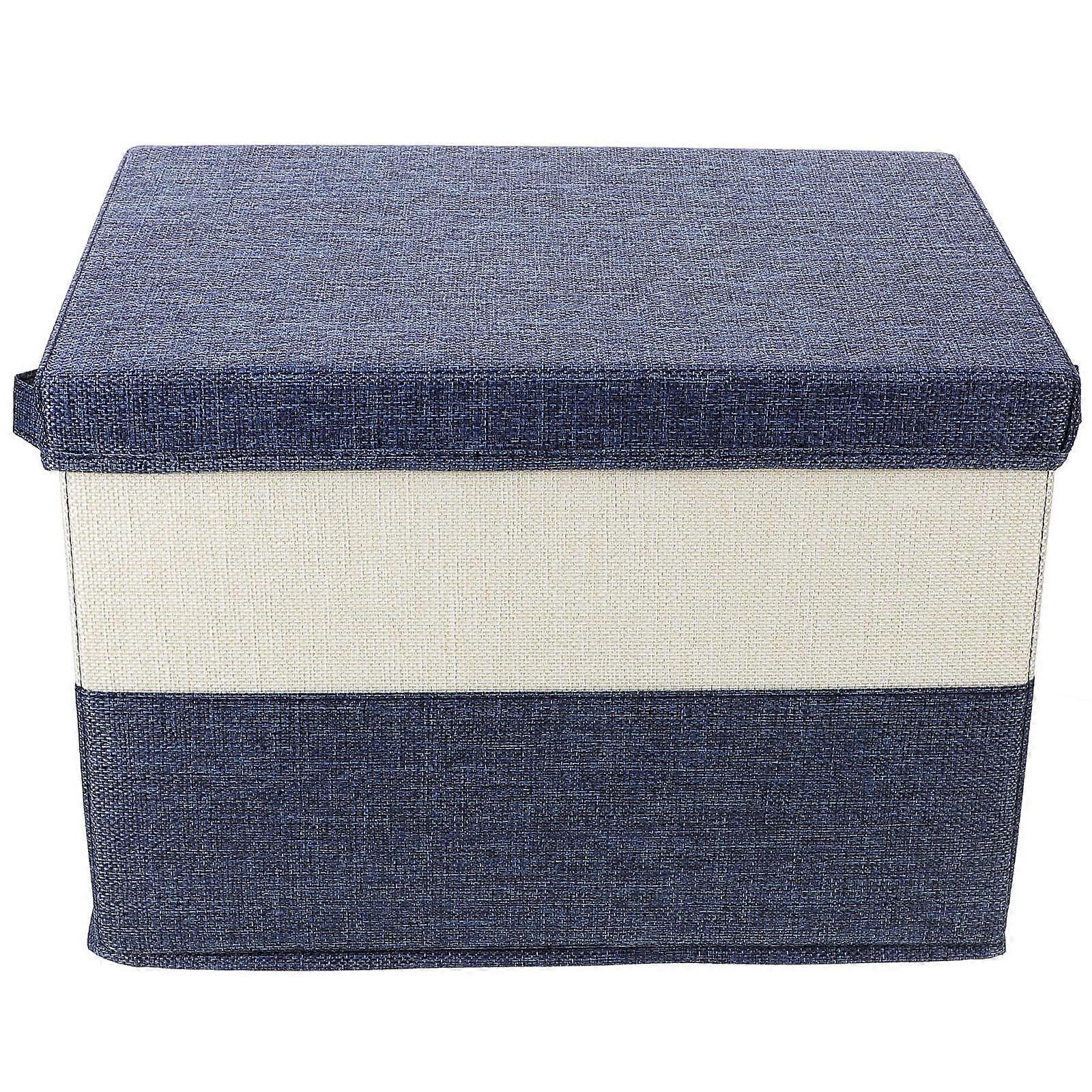Foldable Cotton Linen Storage Basket for Storage Use with Handles