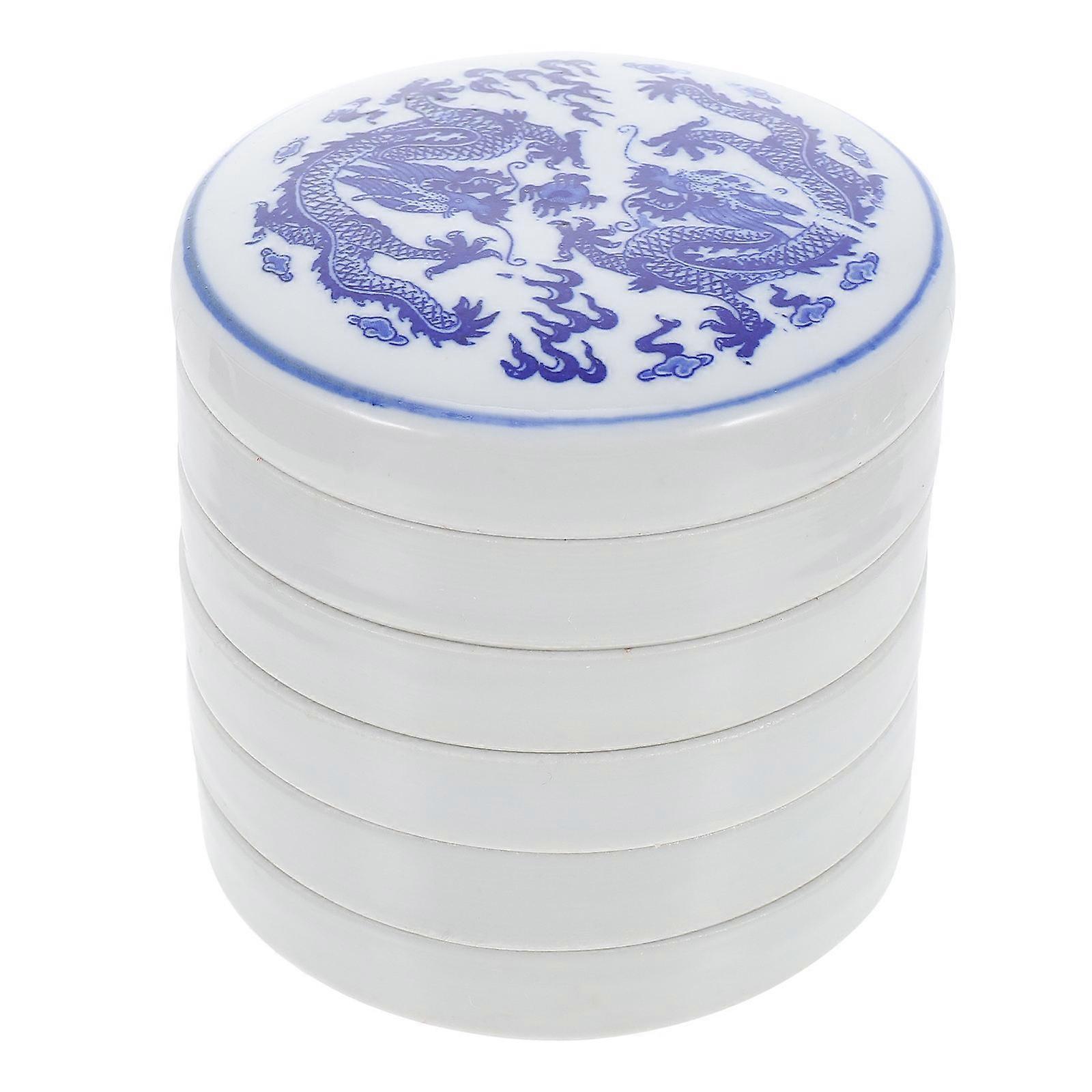 Ceramic Drawing Supply For Calligraphers Professional Multi-Layered Smooth Surface 10.5X9.6X9.6CM 1Set