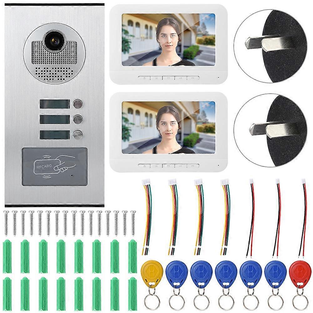 7 tommers video intercom dørklokke visuell intercom dørtelefon RFID -kamera