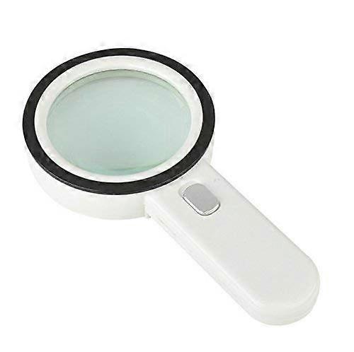 Lupen, 30x magnifier, magnification with 12 lights, handheld reading magnifier, antique identification tool, 105 mm diameter.