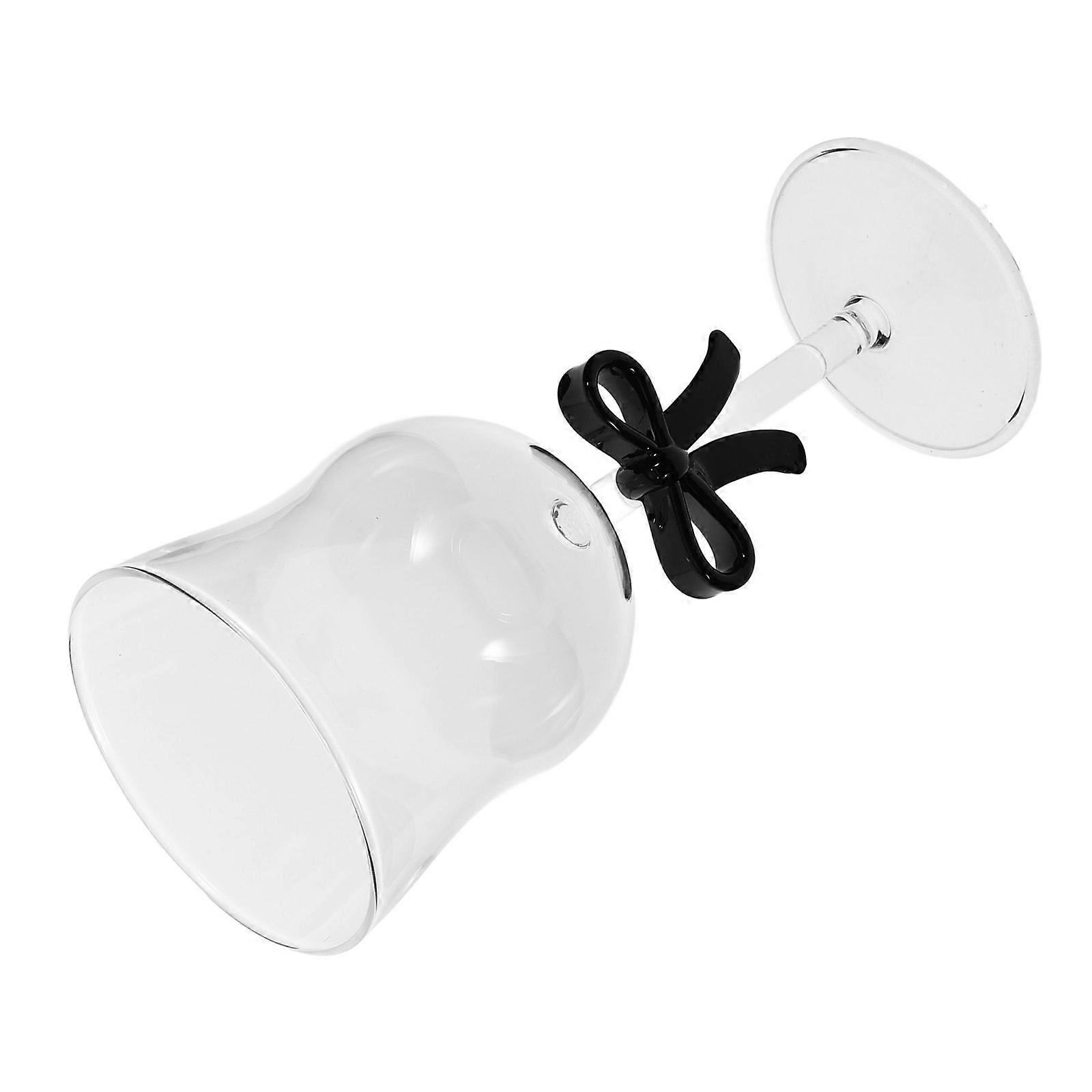 Wine Goblets Black Glass for Home Use Stable Base Featuring Chic Decor and Craft