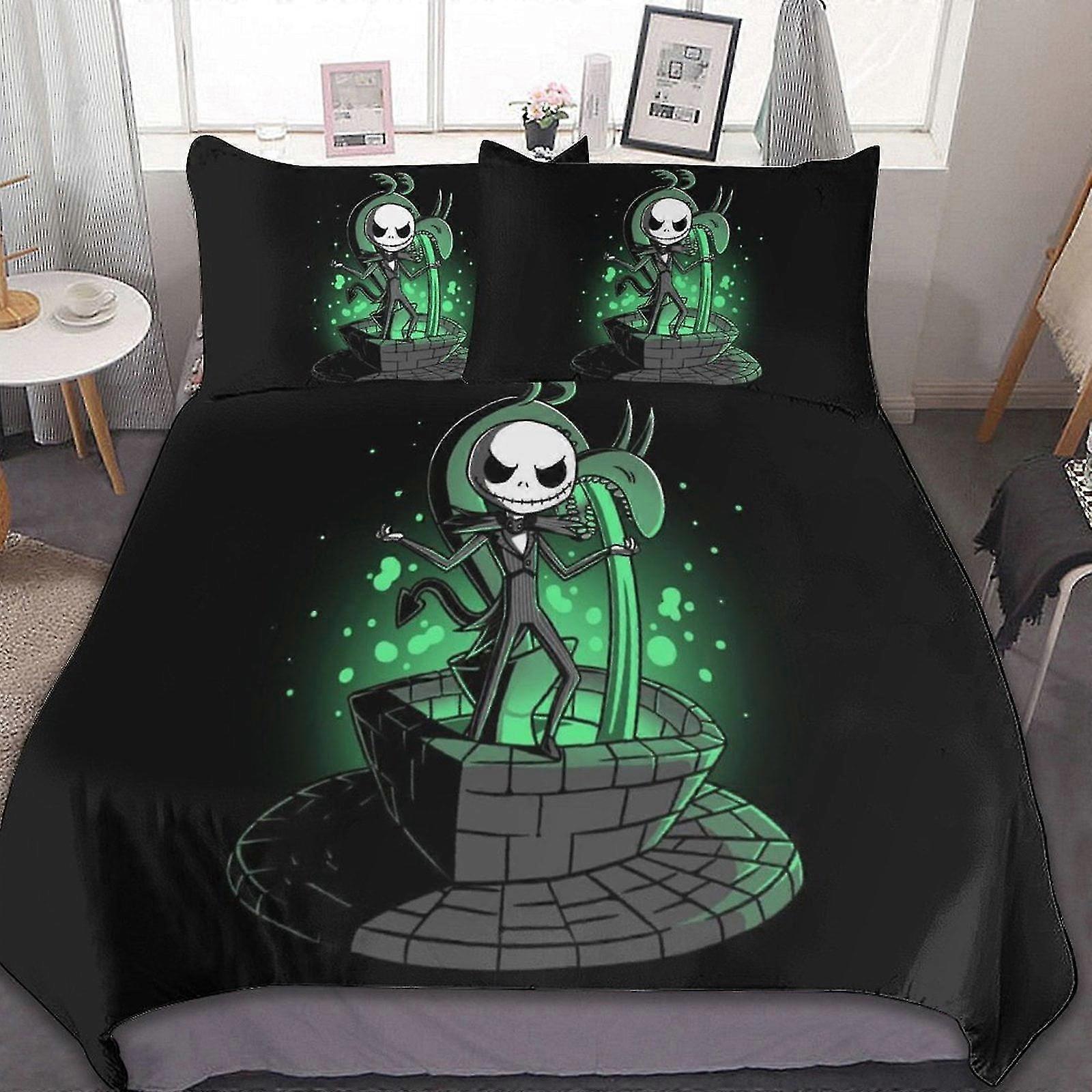 Conjunto de lençóis respiráveis de 3 peças com capa de edredom e 2 fronhas para todas as estações