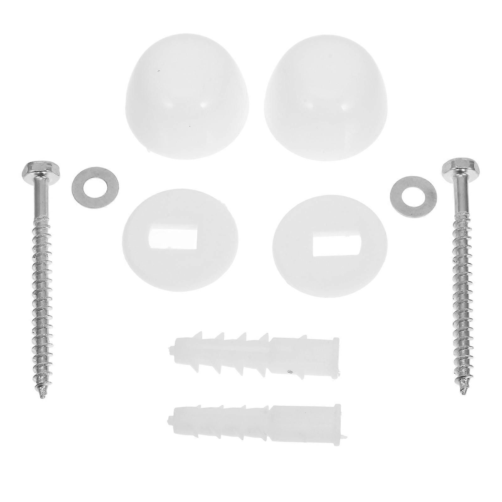 Toilet Floor Bolt Caps and Mounting Kit with Wax Seal for Secure Fixation and Easy Installation – Bathroom Repair Set