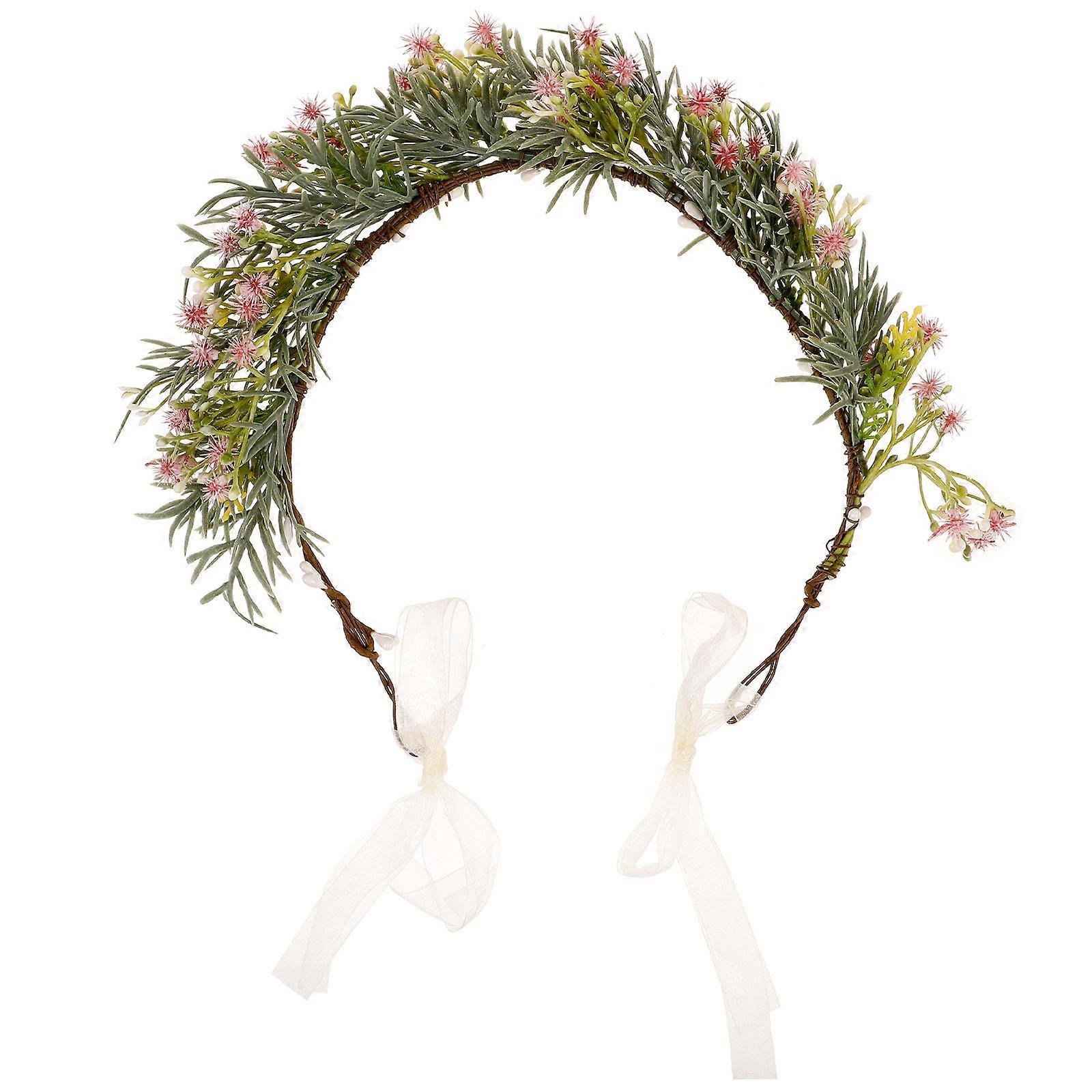 Here's a refined and professional product description for your **Adjustable Artificial Flower Headpiece**:
**Elegant Adjustable Artificial Flower