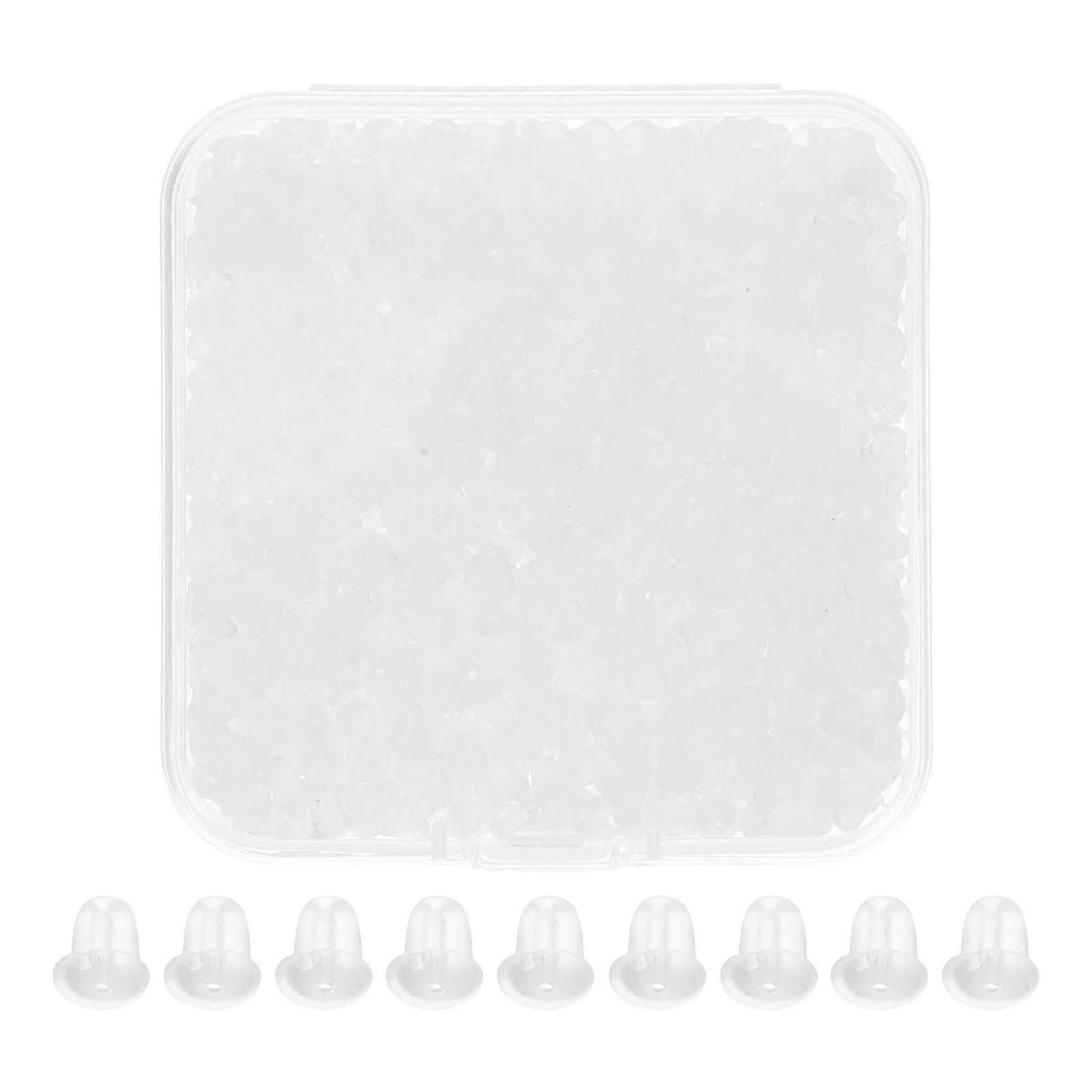 Silicone Earring Backs 1200PCS Soft Resilient Ear Backings for Heavy Earrings Comfortable Slip Lifters Secure Hold Jewelry Collection