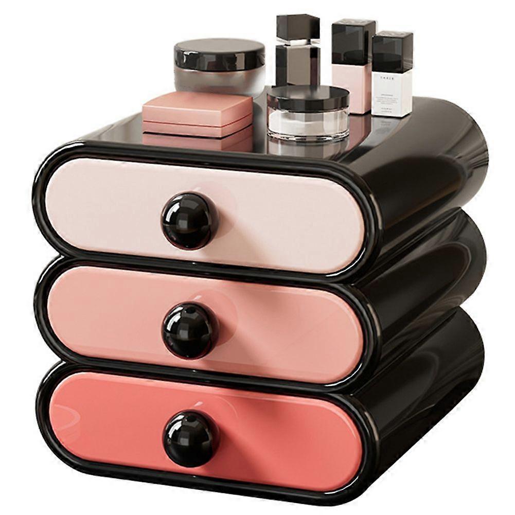 Three-Layer Drawer Storage Box Compact Dressing Table Drawer-Style Cosmetic Storage Box Can Store C