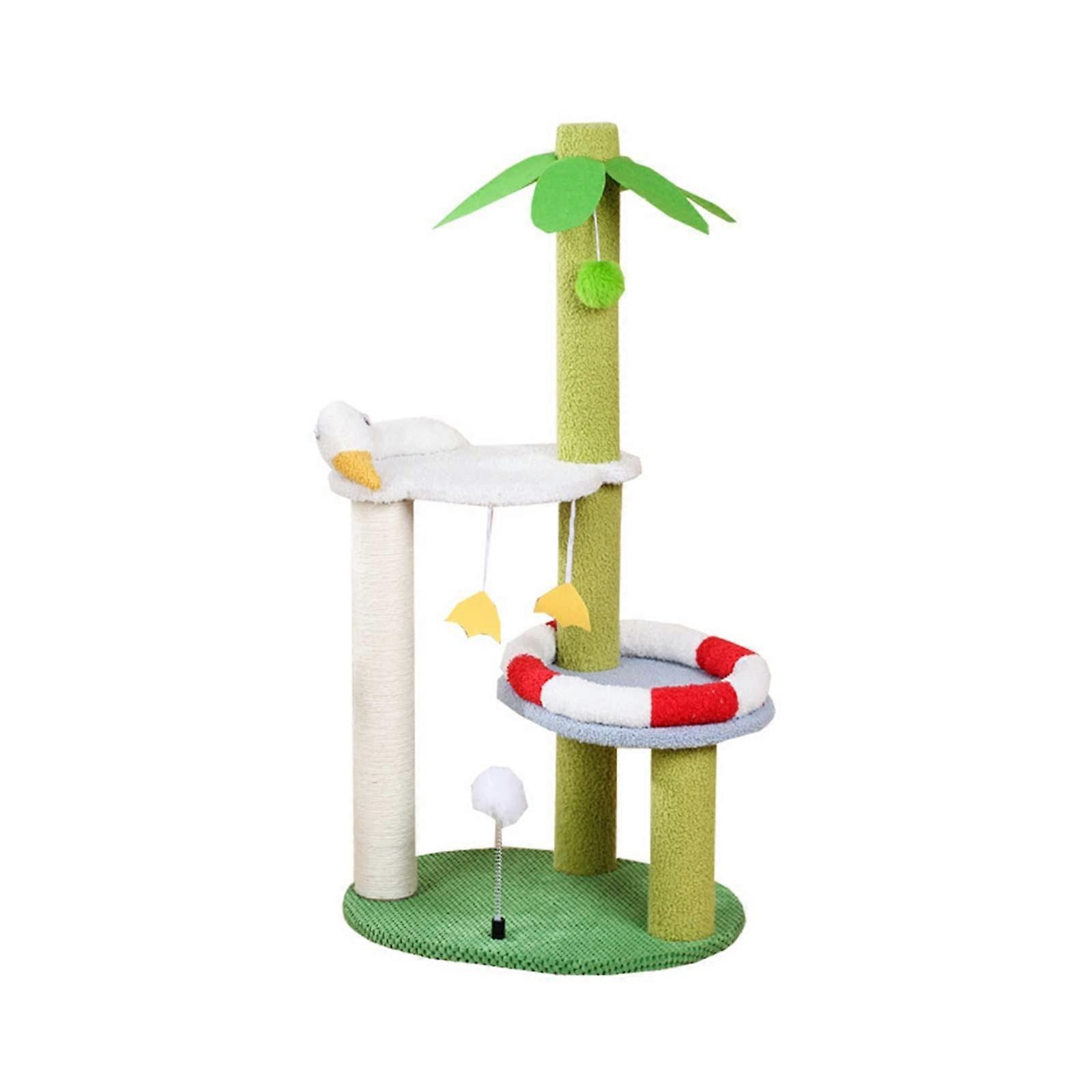 Cat Tree ThreeTier Cat Climbing Tree Plush Scratching Post Indoor Cat Furniture Medium Size