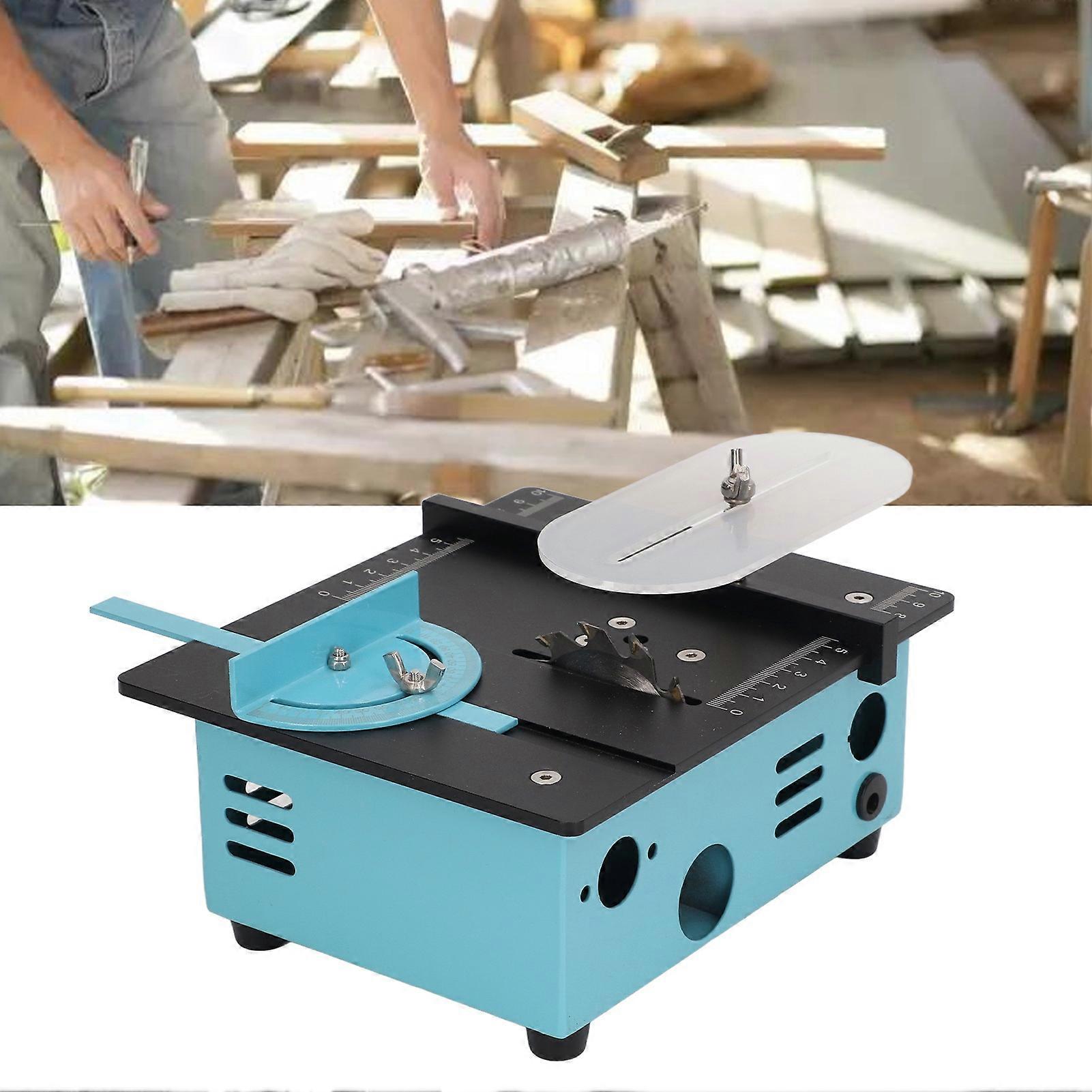 Table Saw 96W 4000RPM High Cutting Force Low Noise Speed Adjustment Mini Table Saw Machine 110‑240V