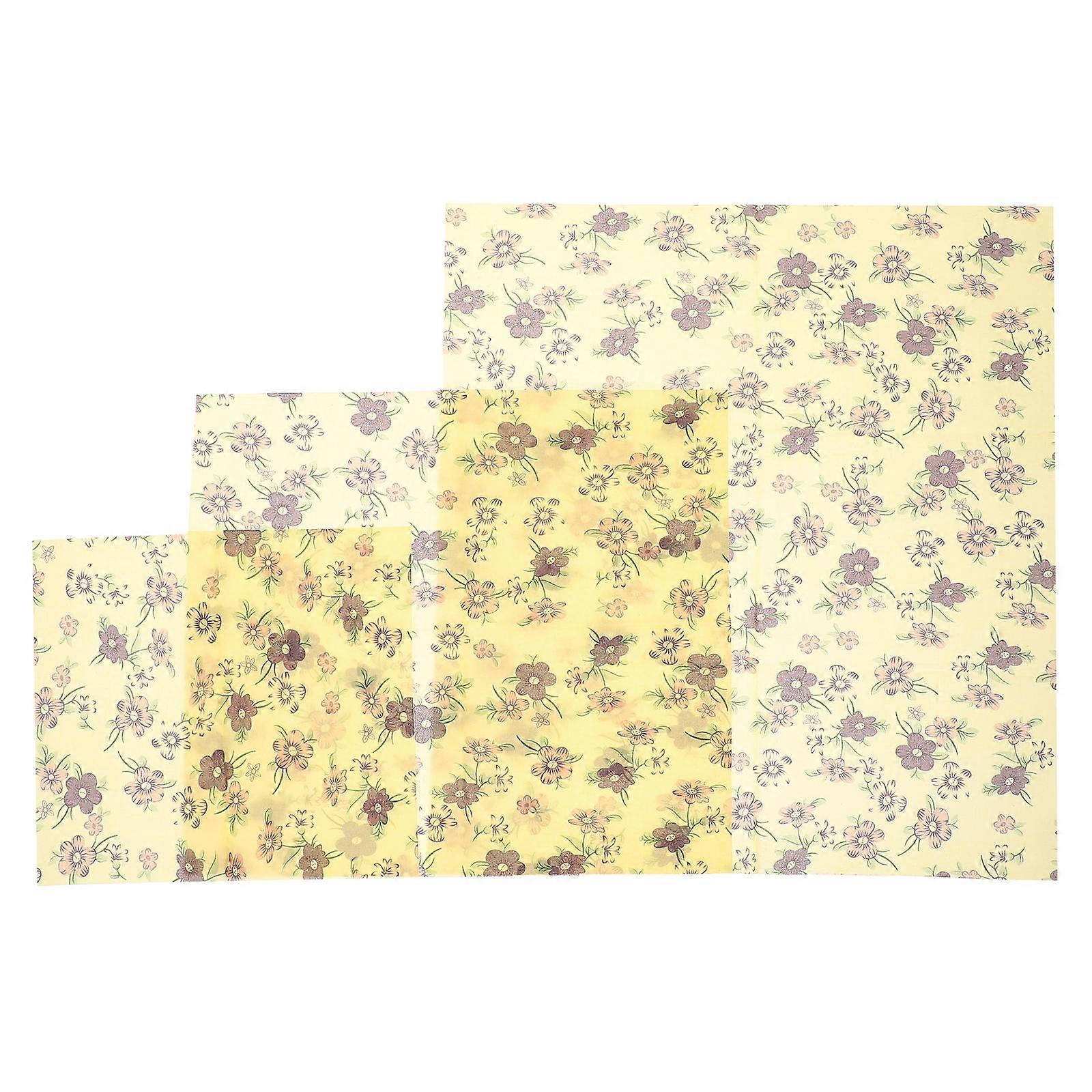3pcs Reusable Beeswax Wraps for Bread, Cheese & Fruits – Biodegradable Food Storage Alternative