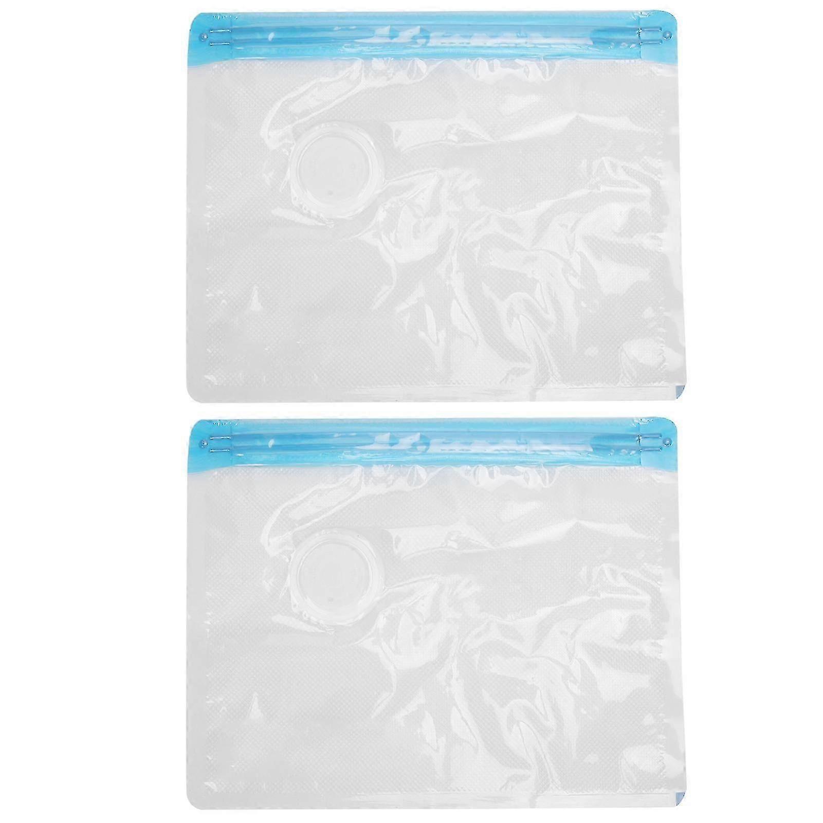 2Pcs Space Saving Vacuum Storage Bag with 3.5cm Thread Air Inlet: 28x22CM