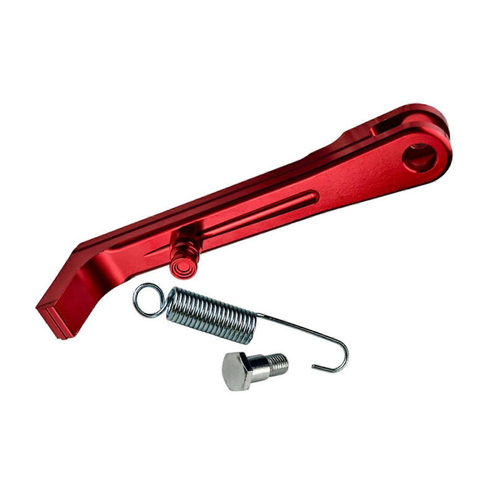 Alüminyum Motosiklet Kickstand Alaşım Yan Standı 70cc 200cc Kir Çukuru Bisikletleri Için Ayarlanabilir Bahar Desteği Kırmızı