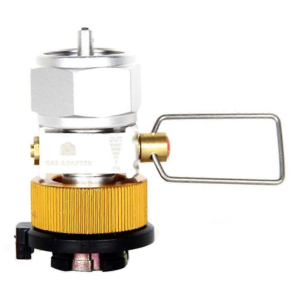 Gas Saver Plus Gaskonverter Adapter For Flachtank, Silver Ventil-Set, Gasadapter For Camping, Universal Compatibility