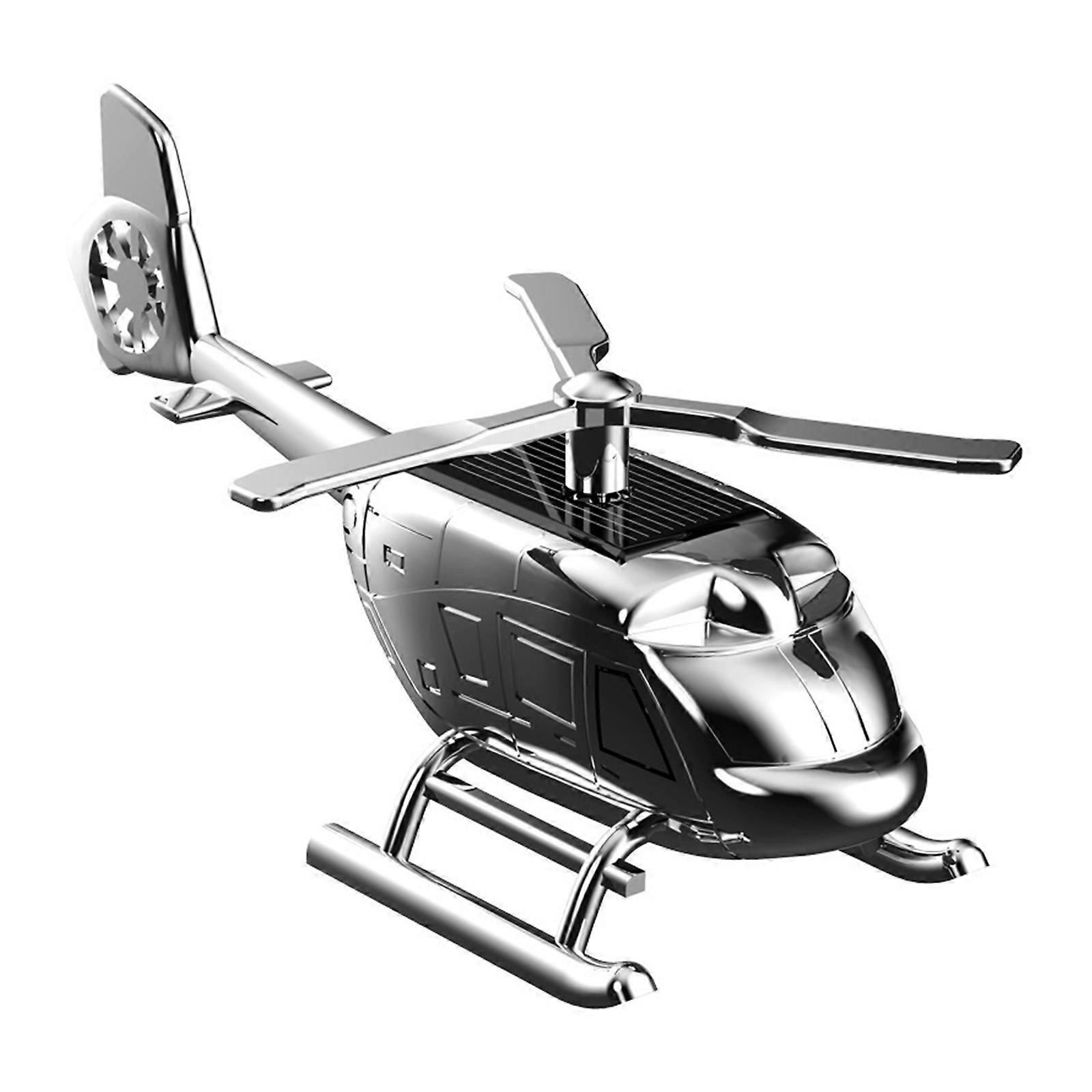 Innovative Solar Helicopter Ornament Scent Dispenser Suitable for Car Dashboard with Rotating Propeller & Air Freshener Multicolor