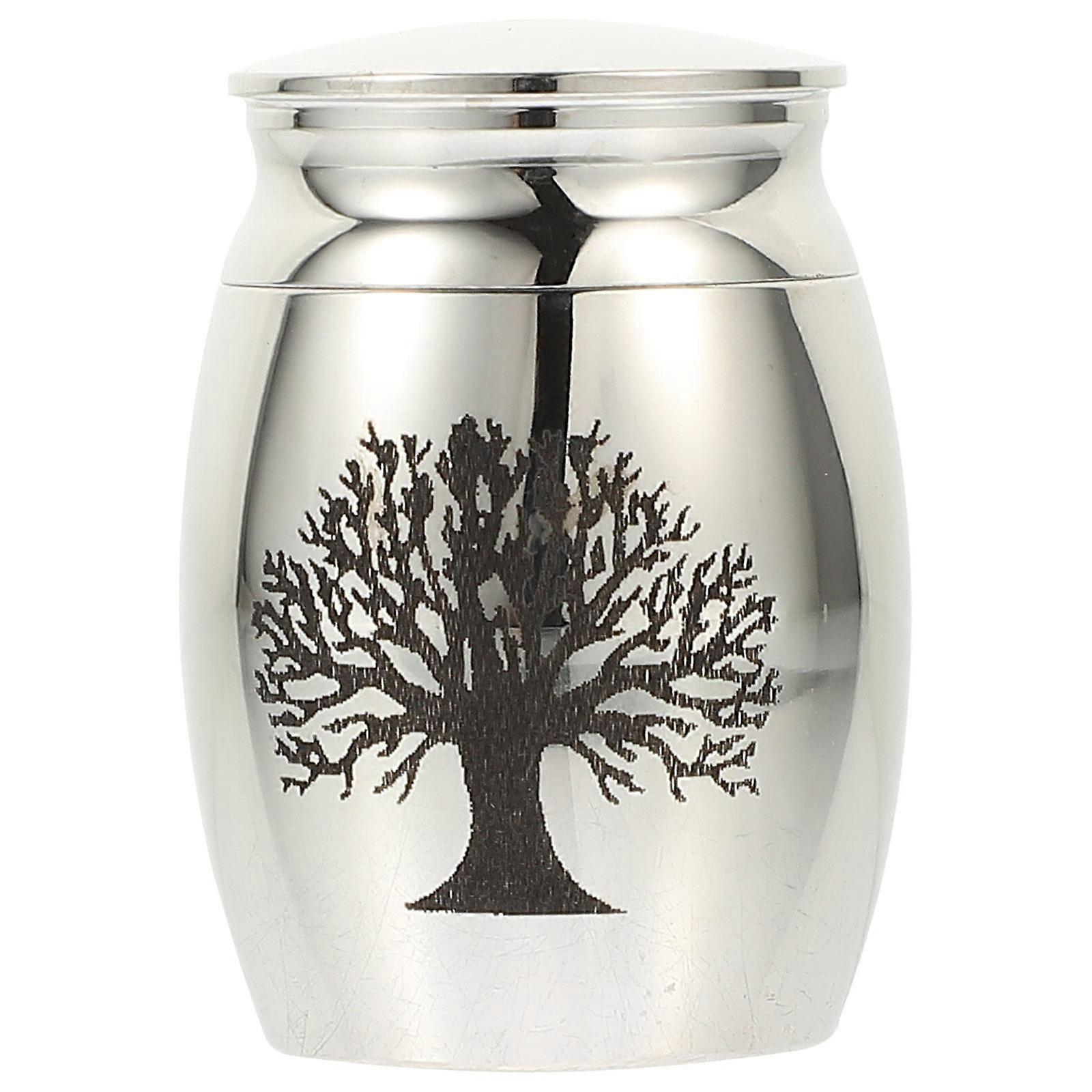Containers For Cat Ashes Stainless Steel Cinerary Urn Pet Ash Casket Memorial Keepsake 1Set
