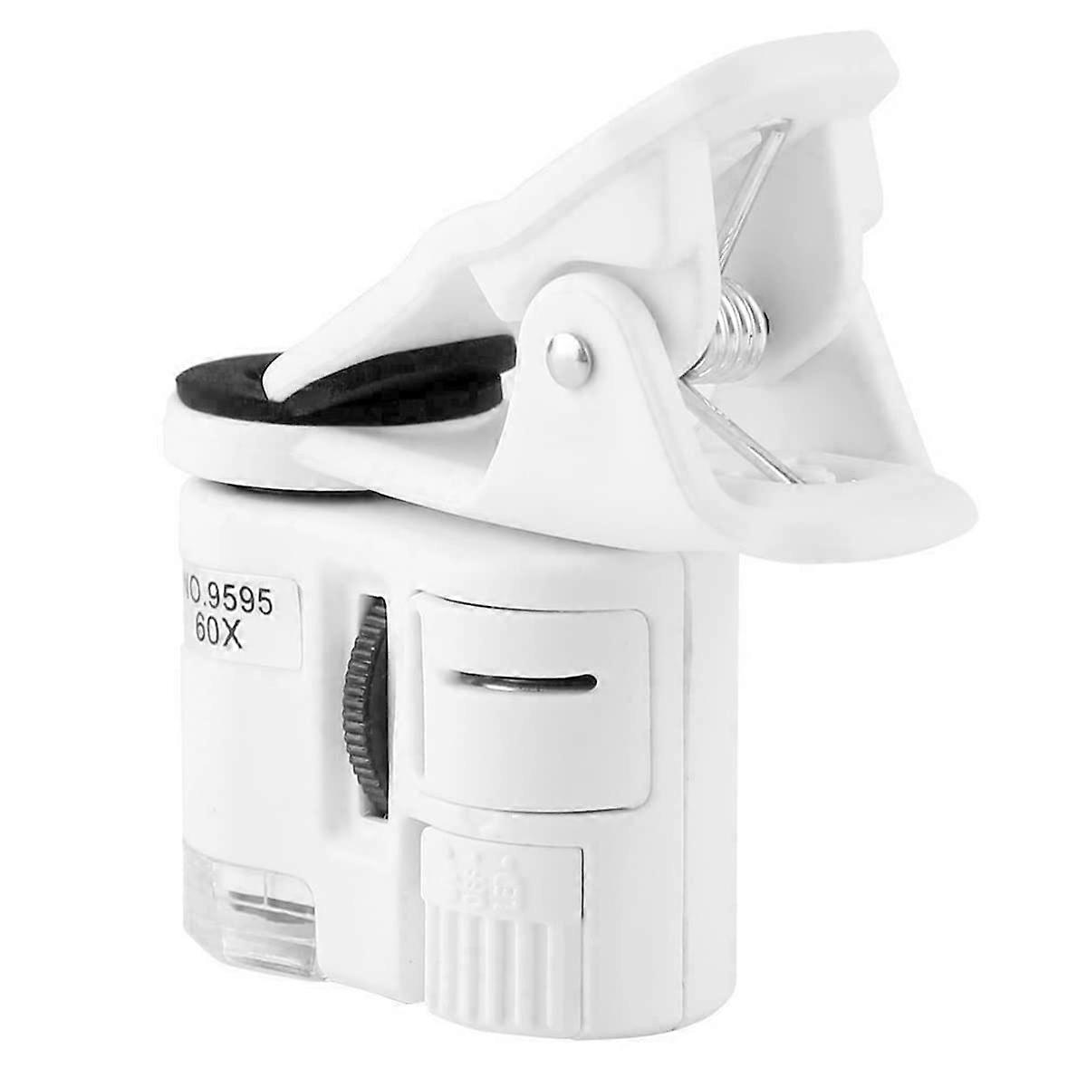 Portable 60x Microscope Clipon Magnifier with Mini LED