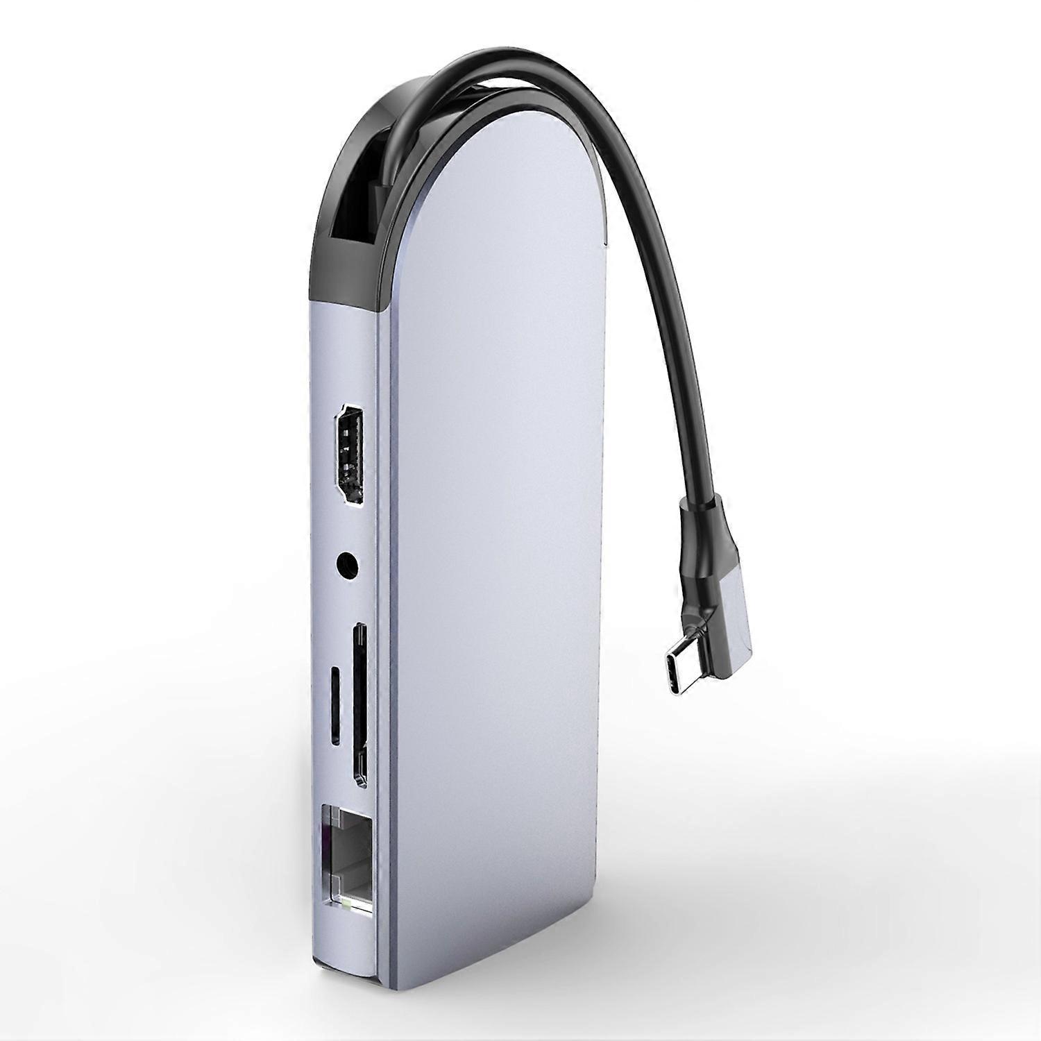 FX-1939C Docking Station Type-C to USB-C + 4xUSB2.0 + SD / TF Card Slot + 3.5mm + 4K HD + VGA + RJ45