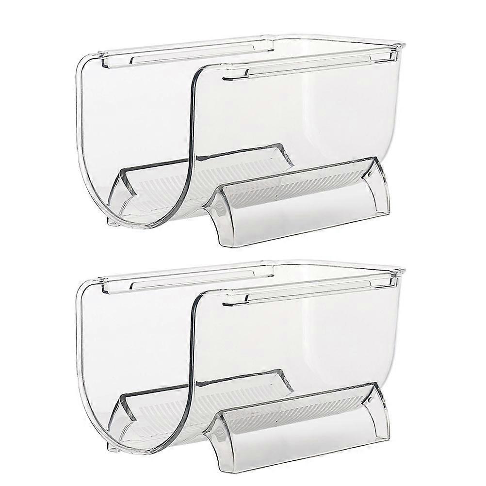 Transparent Plastic Stand for Storage Use Simple and Design Fits Most Spaces 2Pcs