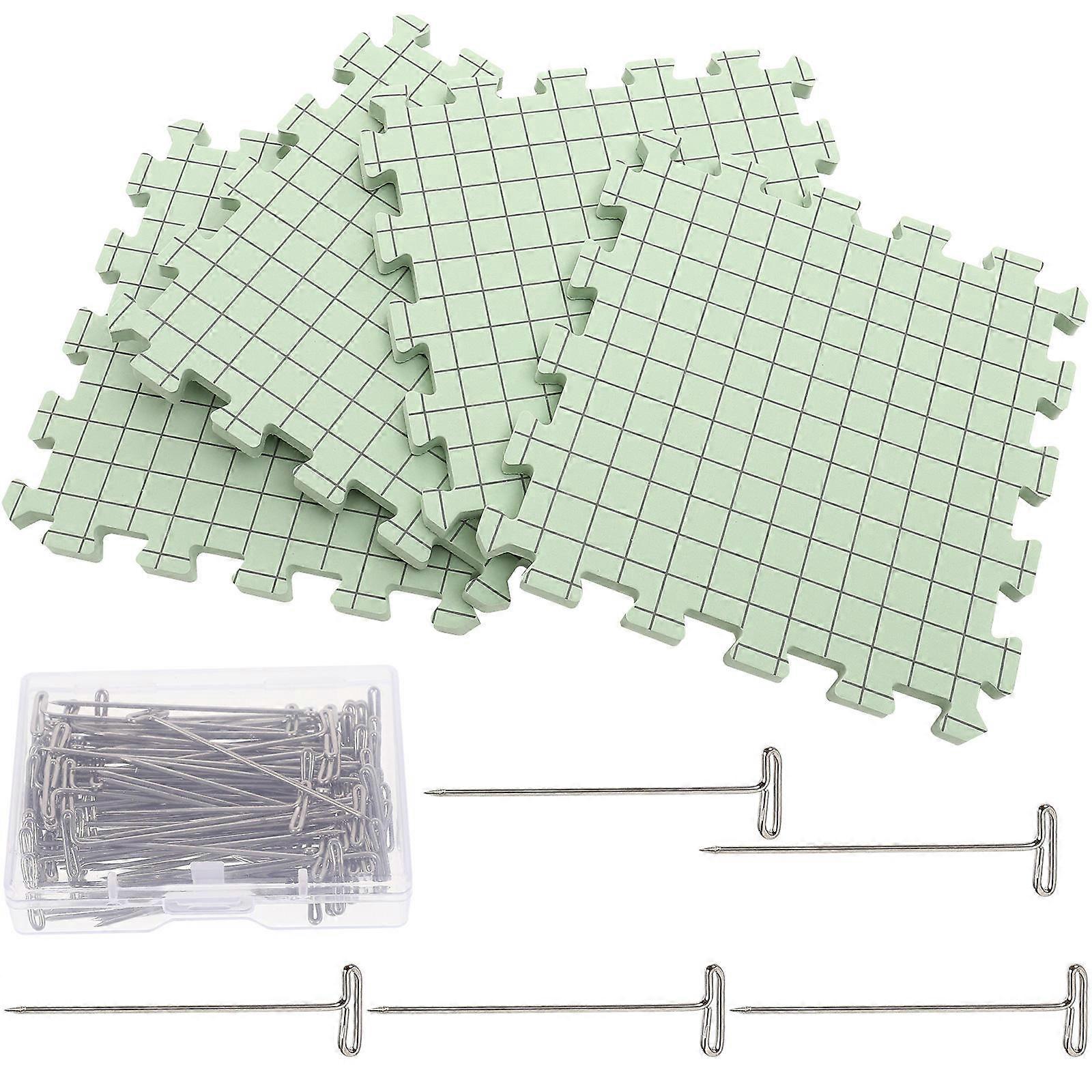 1 Set Knitting Blocking Mats Crochet Boards Foam Mats with Fixing Pins