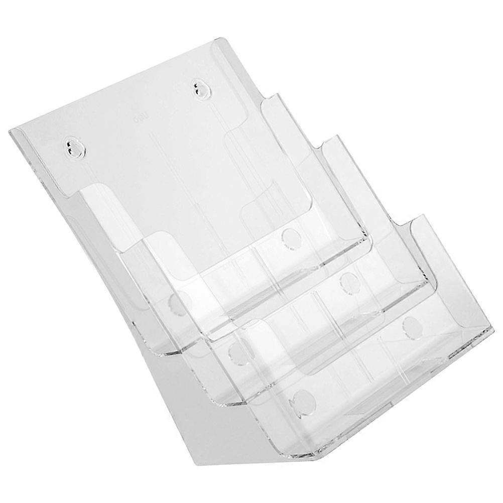 Document Organizer Desk Organizer Three-Layer Paper File Holder Acrylic Rectangular 12.6X9.6X8in 1Set
