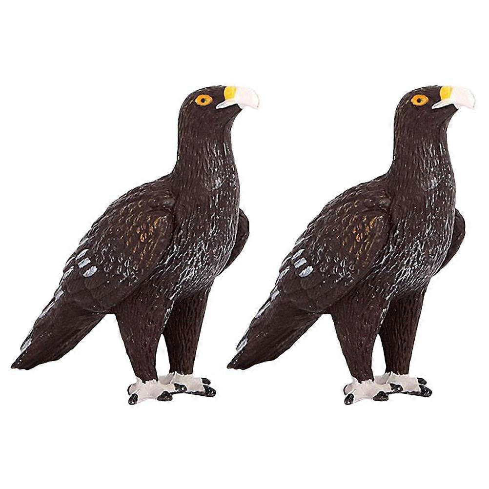Landscape Eagle Decoration Miniature Garden Views Realistic Characteristics Bright Color 2Pcs