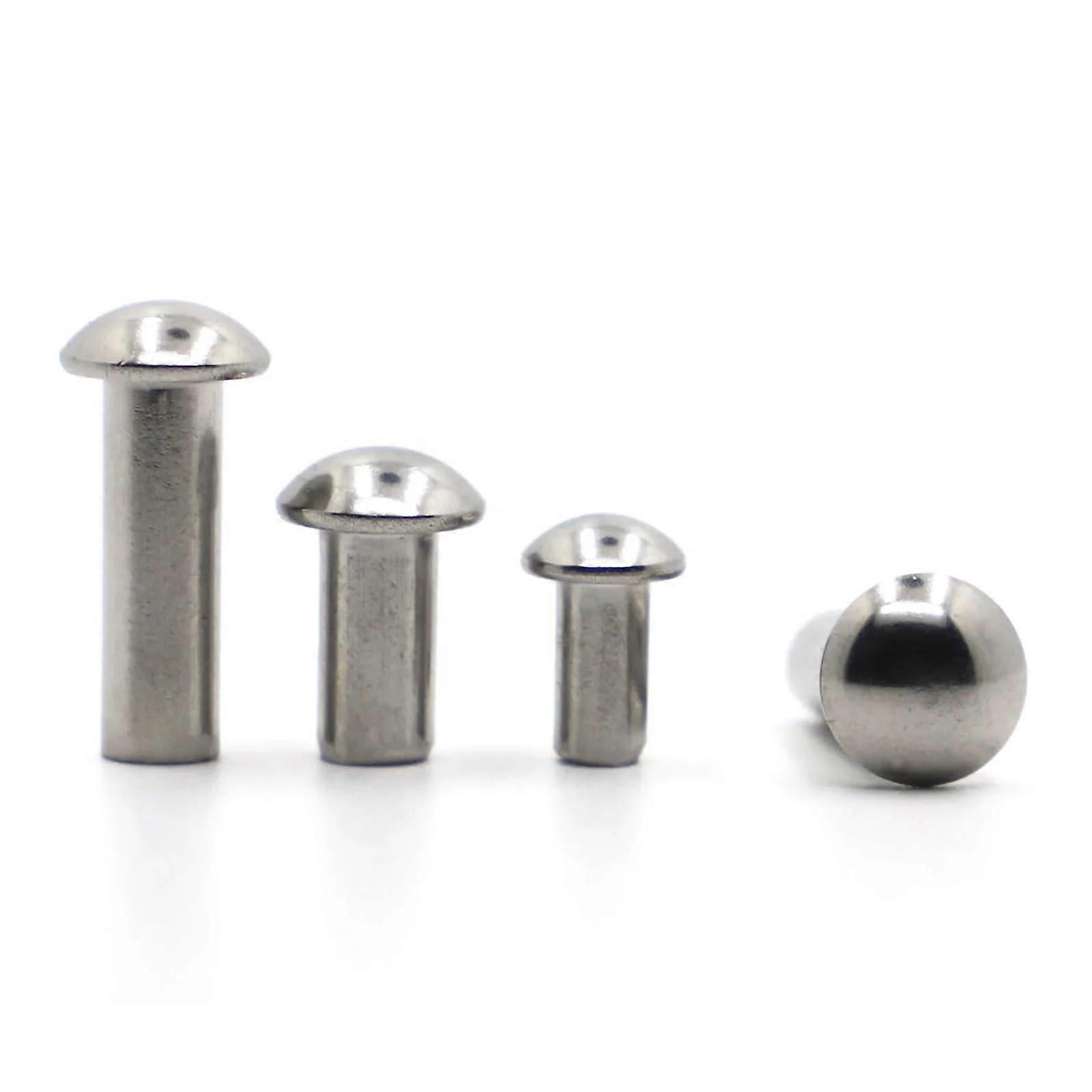 M0.8 M1 M1.2 M1.4 M1.6 M2 M2.5 M3 M4 M5 M6 304 Stainless Steel Solid Round Head Rivet M1.4 50pcs 4mm