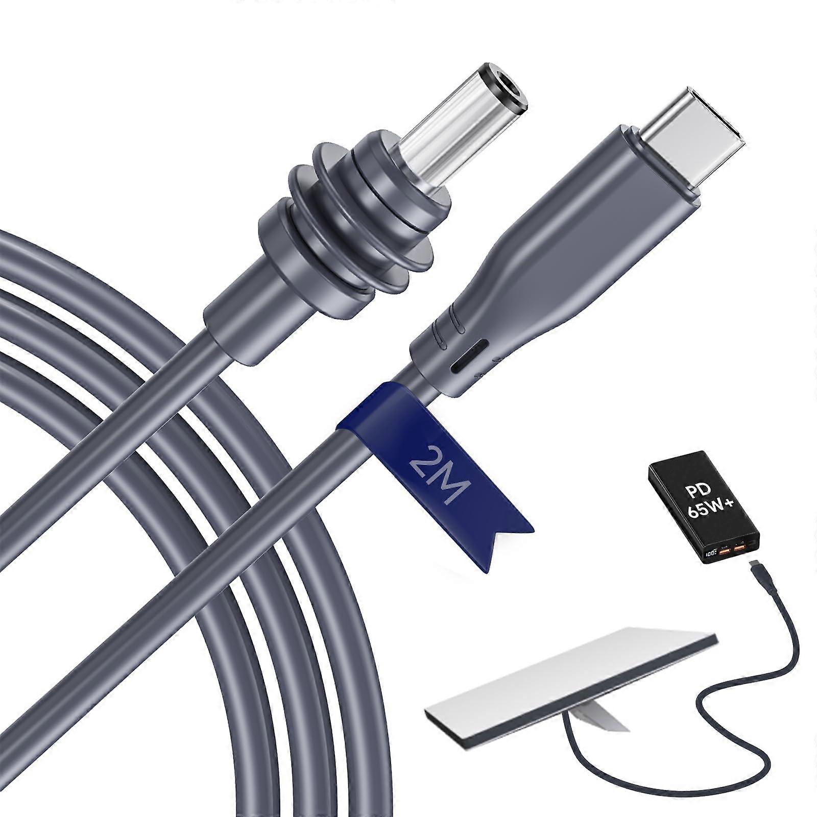 Starlink Mini USB C to DC Power Cable, 2m PD100W Input to DC Barrel Plug