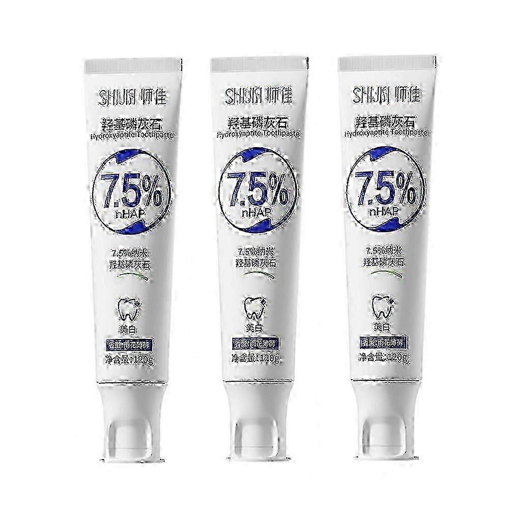 1-3x 7.5% Hydroxyapatite Toothpaste Remove Yellow Tooth Stains For Sensitive Teeth Fz