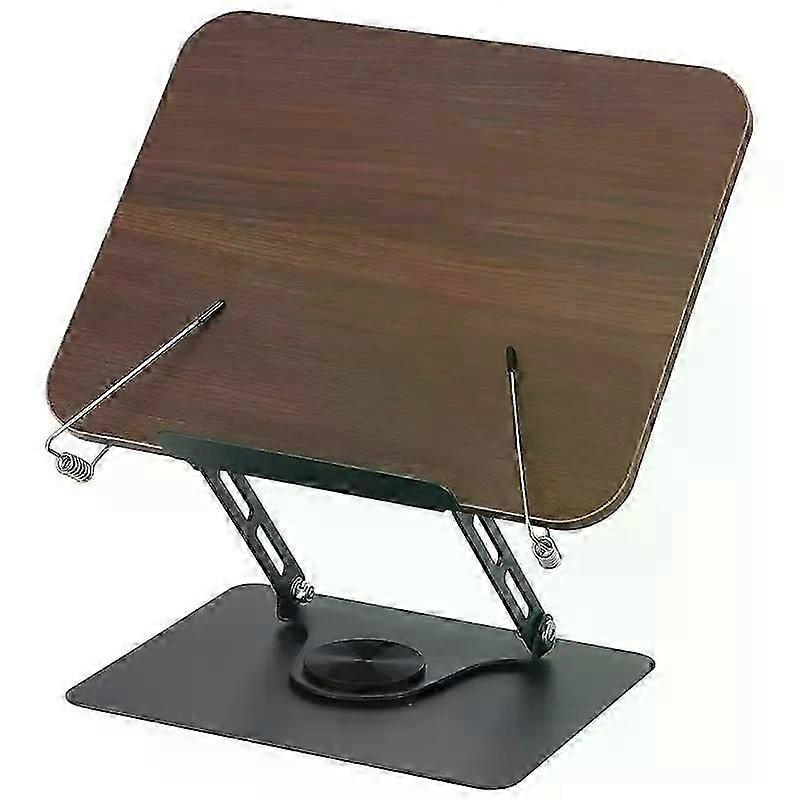 Book Stand Fit For Reading Adjustable Book Holder with 360 Swivel Base&Page Clips Foldable Cookbook Stand Textbook Stand Fit For Laptop