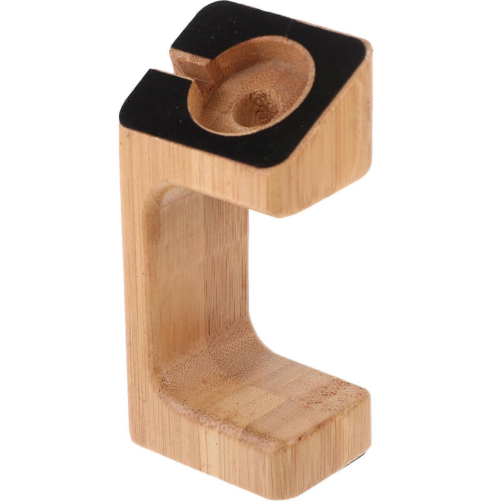 Bamboo Smart Watch Charging Stand Lightweight Durable Holder with Grain Design for Elegant Bedroom or Study Display