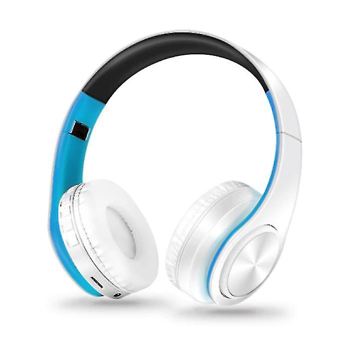 Bluetooth Wireless Stereo Gaming Headphones (White-blue)