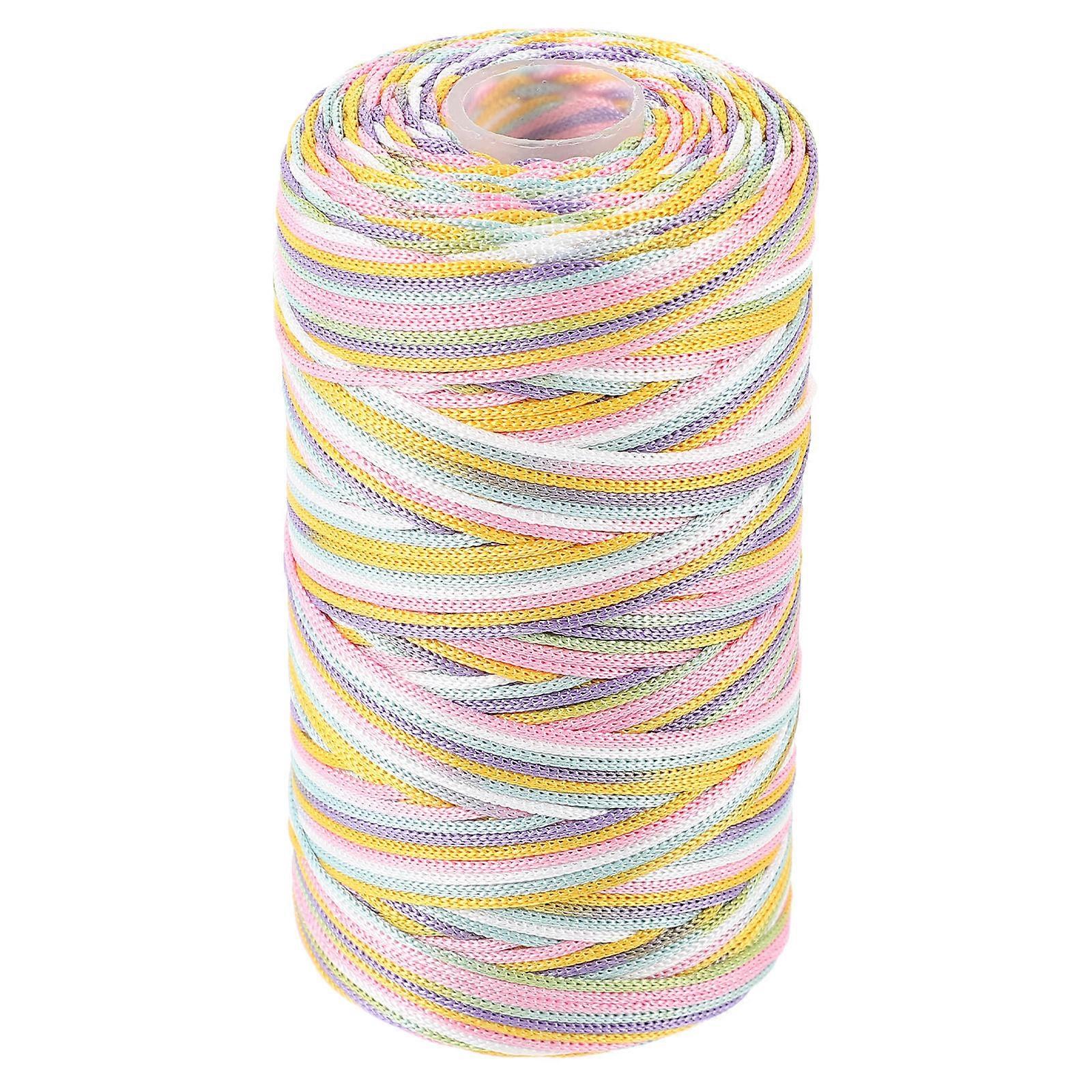 MultiUse Polyester Crocheting Yarn for Sewing Assorted Color Slender and Supple 1 Roll