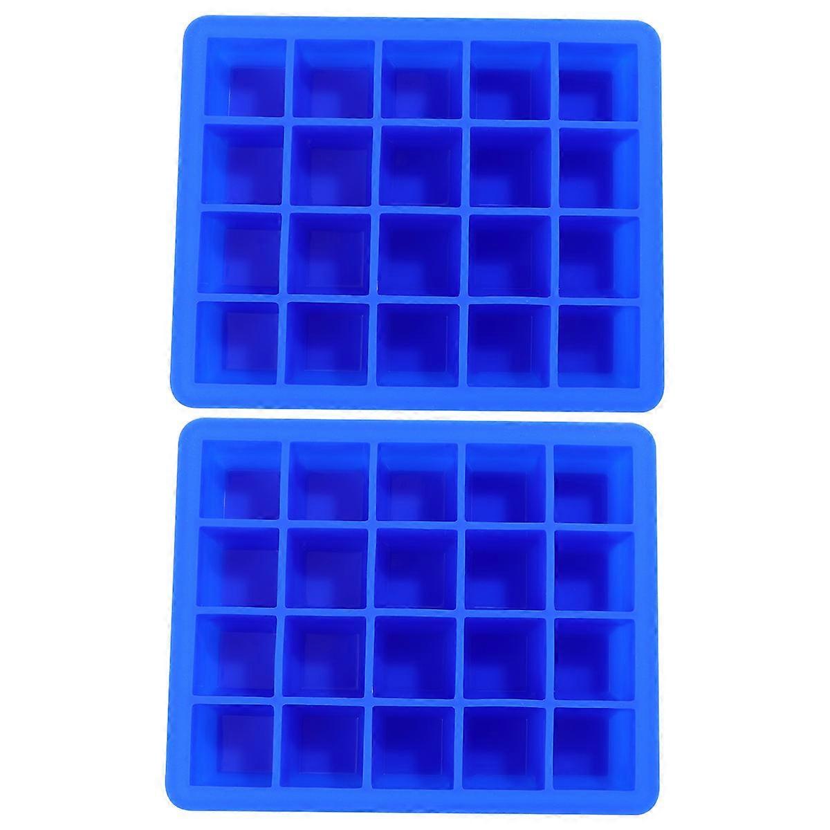 2pcs 20 Grids Silica Gel Ice Cube Box Ice Mold Ice Box Ice Accessories for Shop